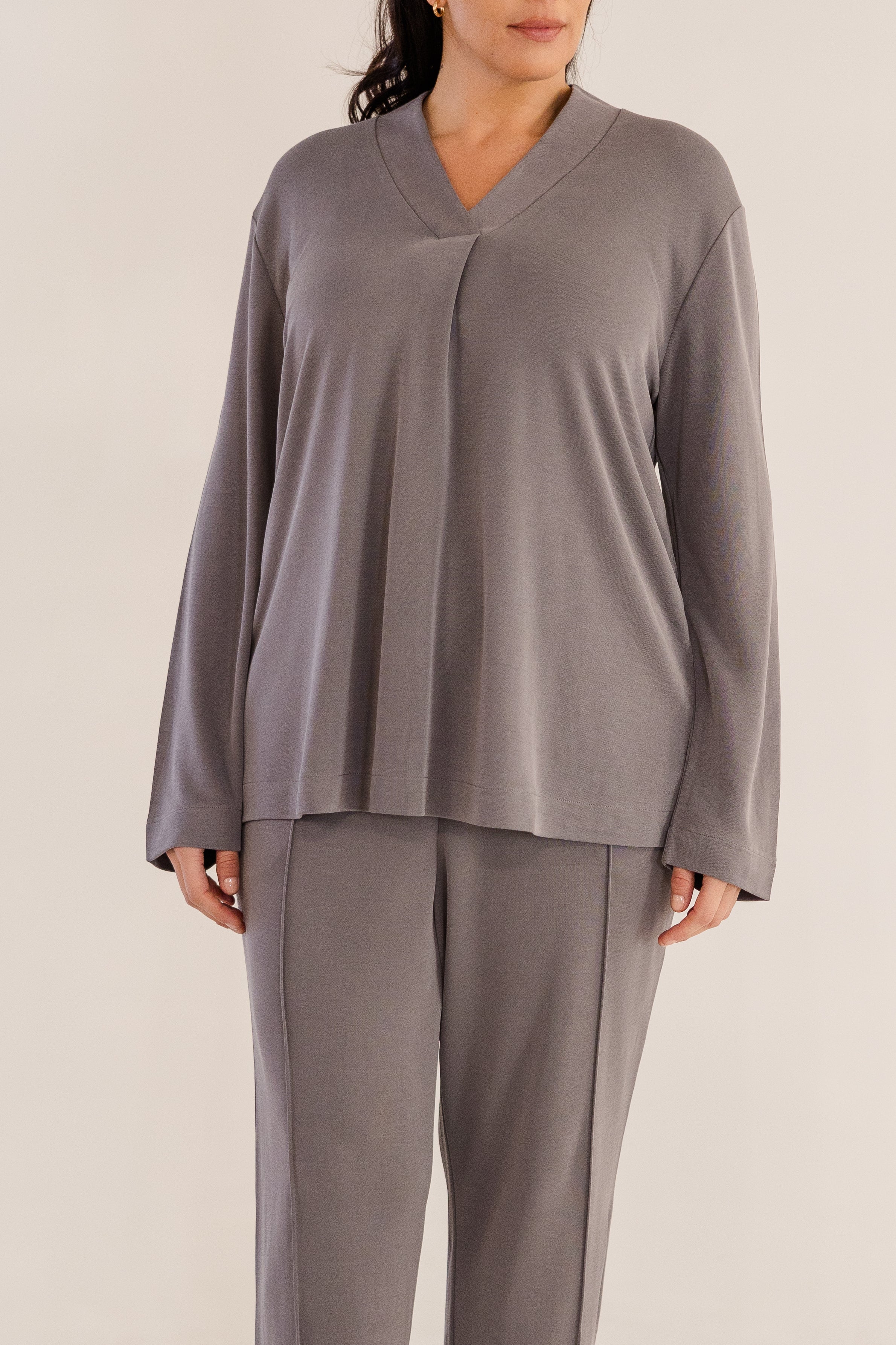 Bowery Wide V-Neck Tunic, Castle Rock - Giverhouse