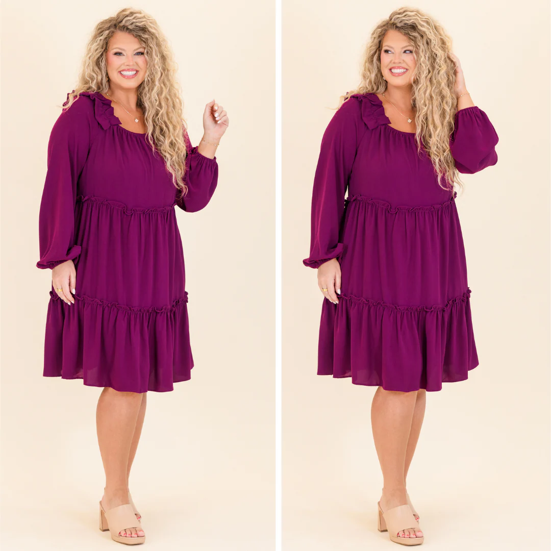 Moving Onward Dress, Plum - Giverhouse