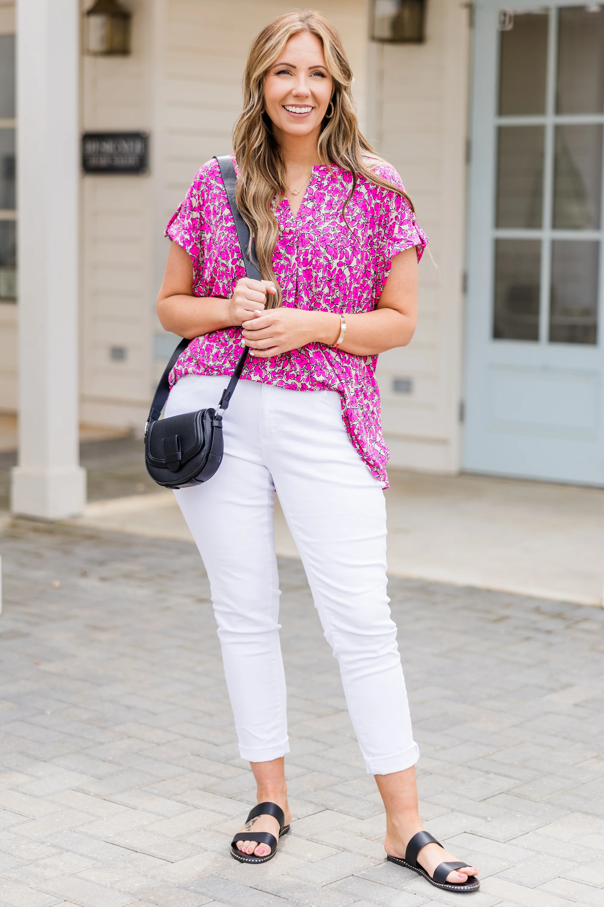 Signs Of Spring Top, Oyster - Giverhouse