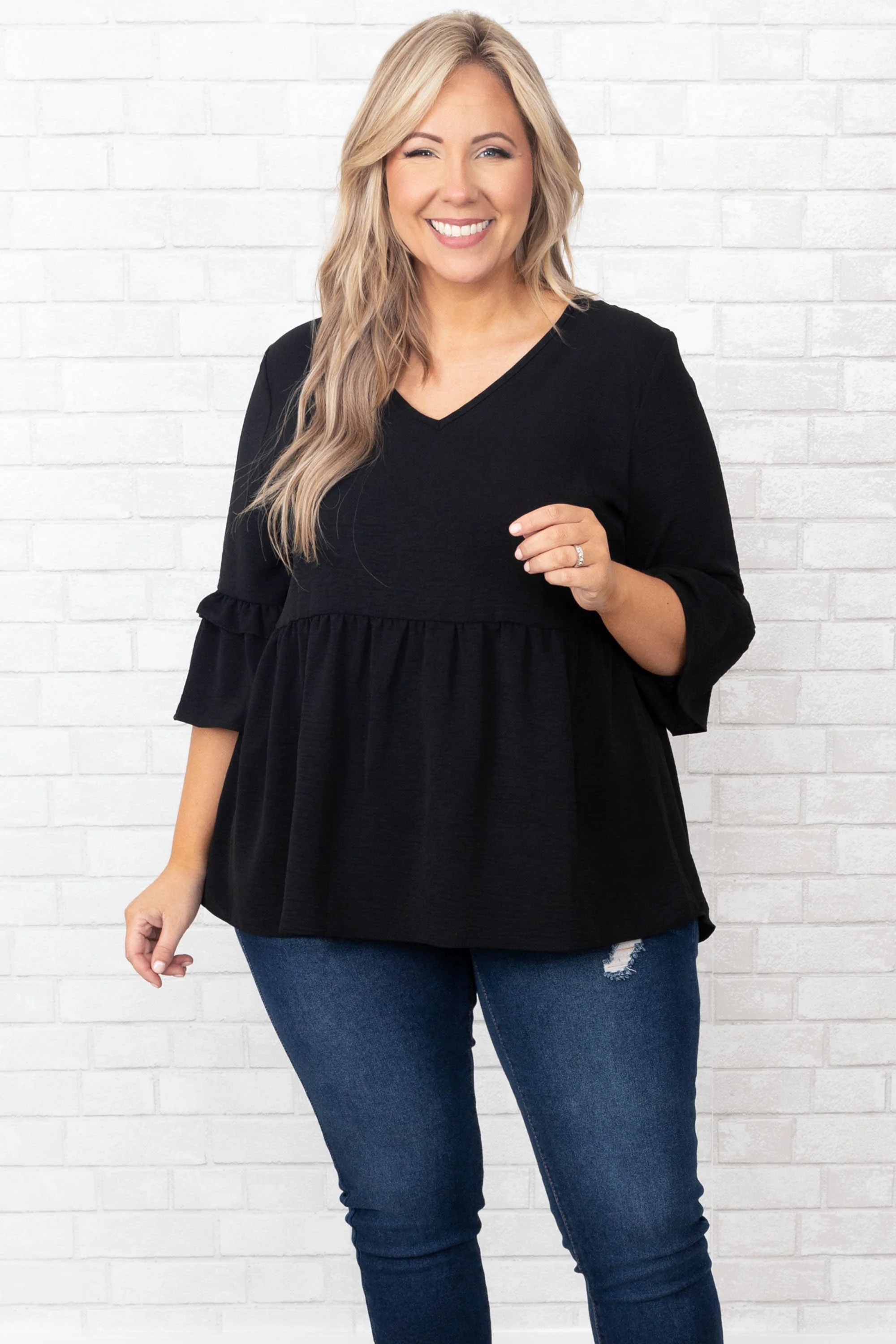 Let Her Fly Top, Black - Giverhouse