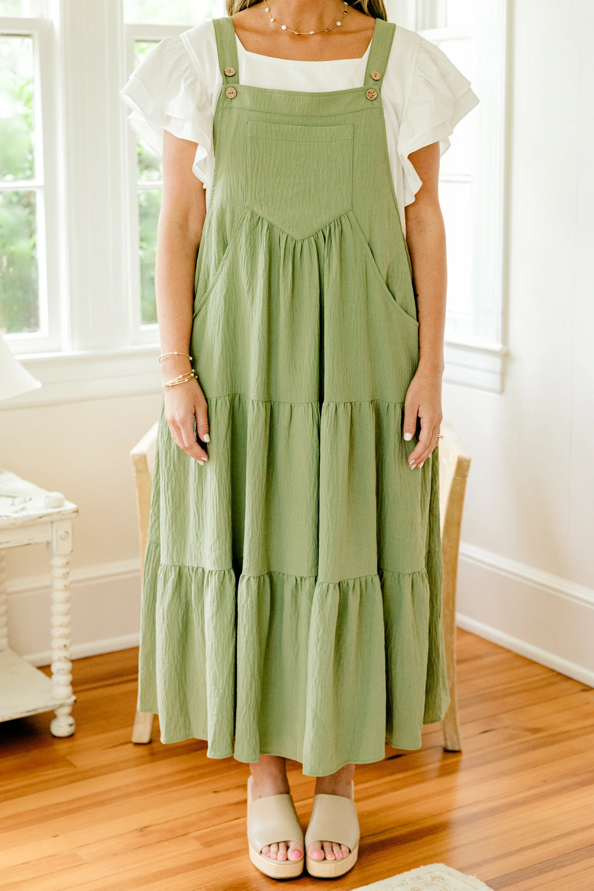 Got To Dance Dress, Sage Green - Giverhouse