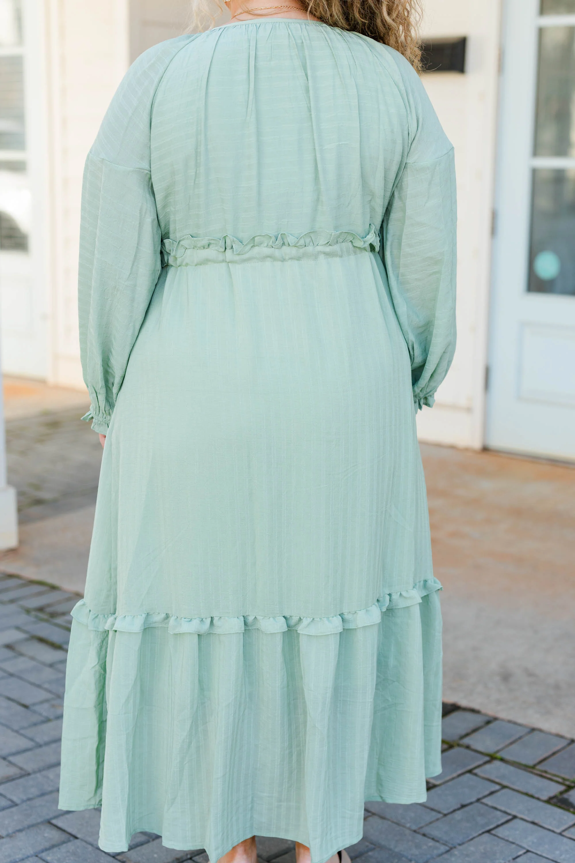 Tell Your Story Dress, Green - Giverhouse