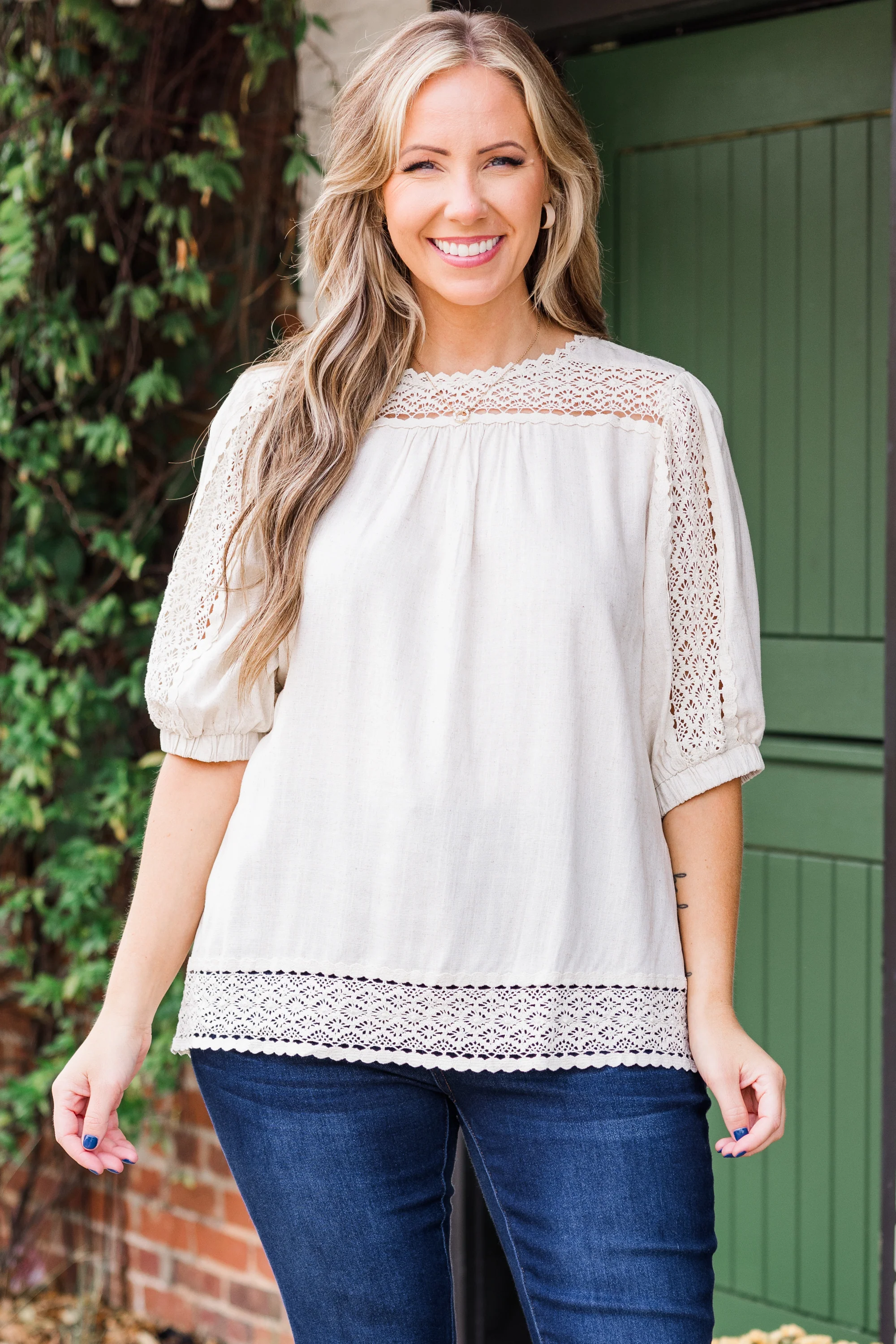 Thinking 'Bout Love Top, Oatmeal - Giverhouse