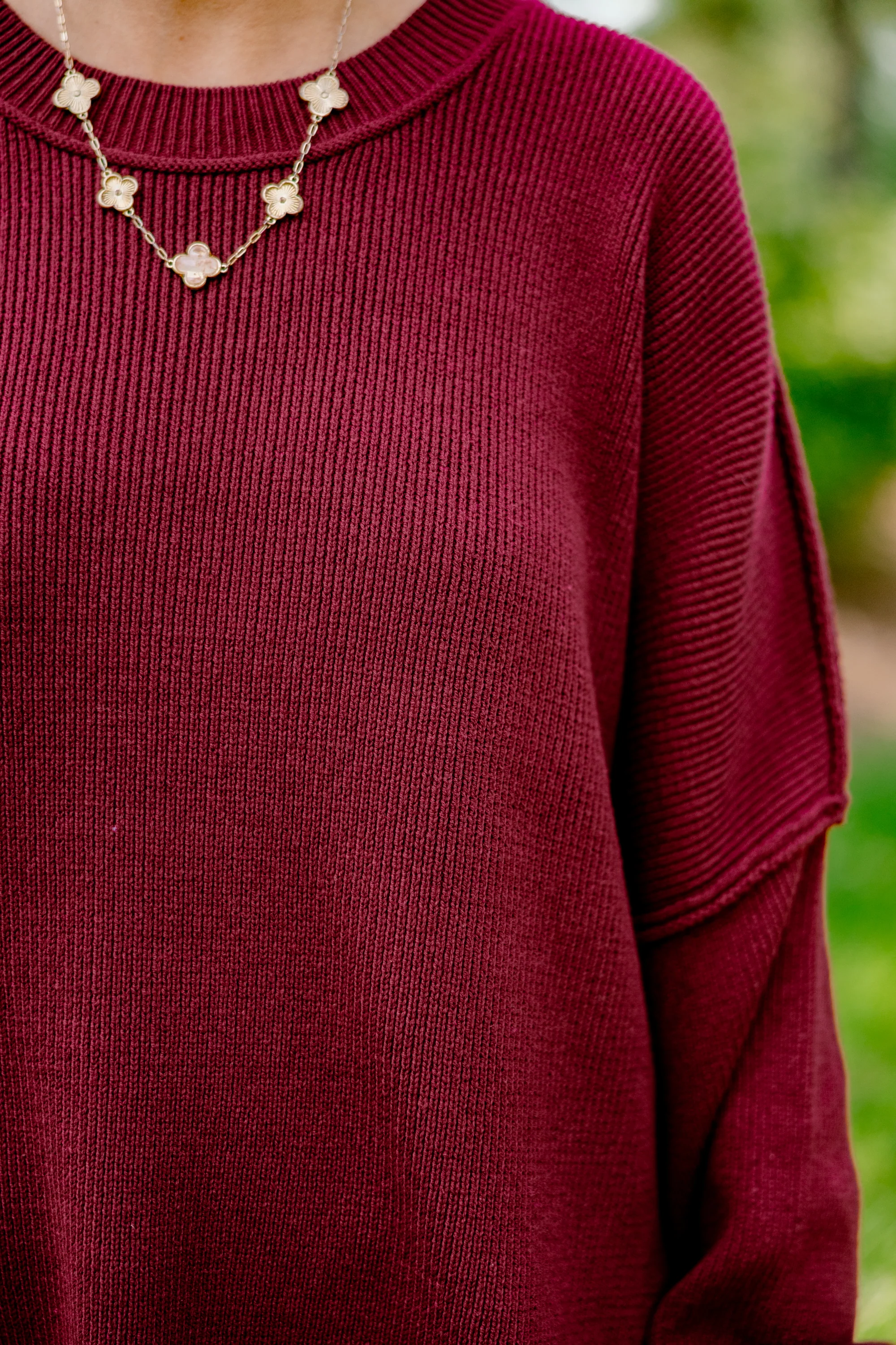 Magically Perfect Sweater, Crimson - Giverhouse