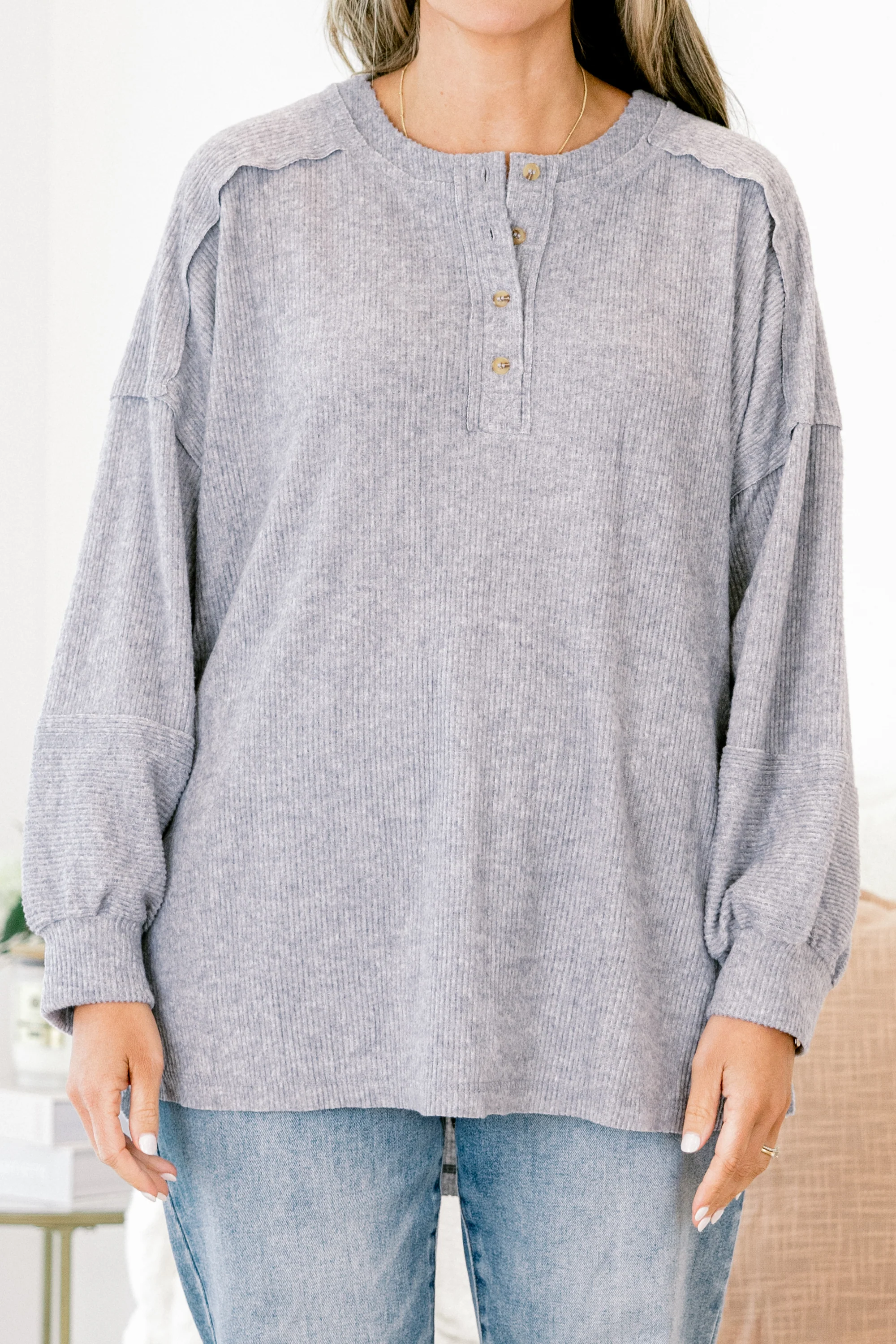 Chill Days Sweater, Heather Grey - Giverhouse