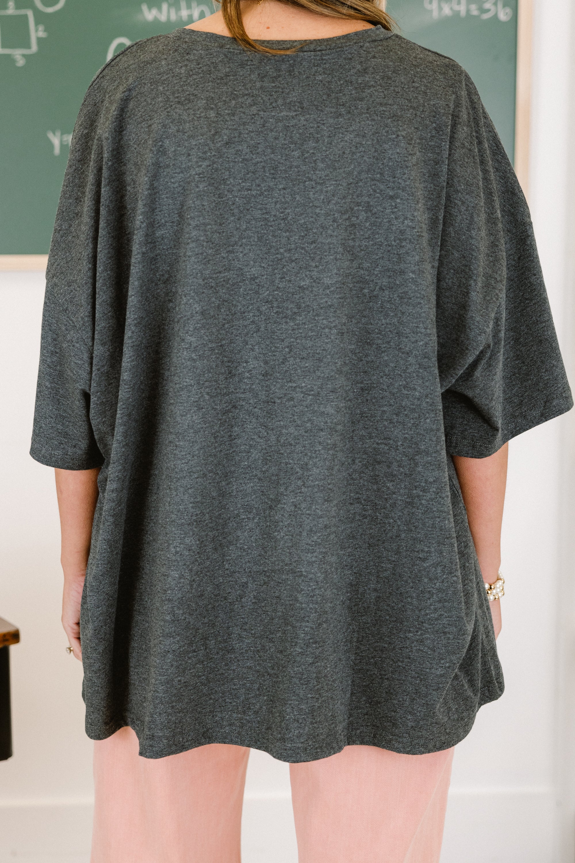 I Love Teaching Boyfriend Tee, Charcoal - Giverhouse