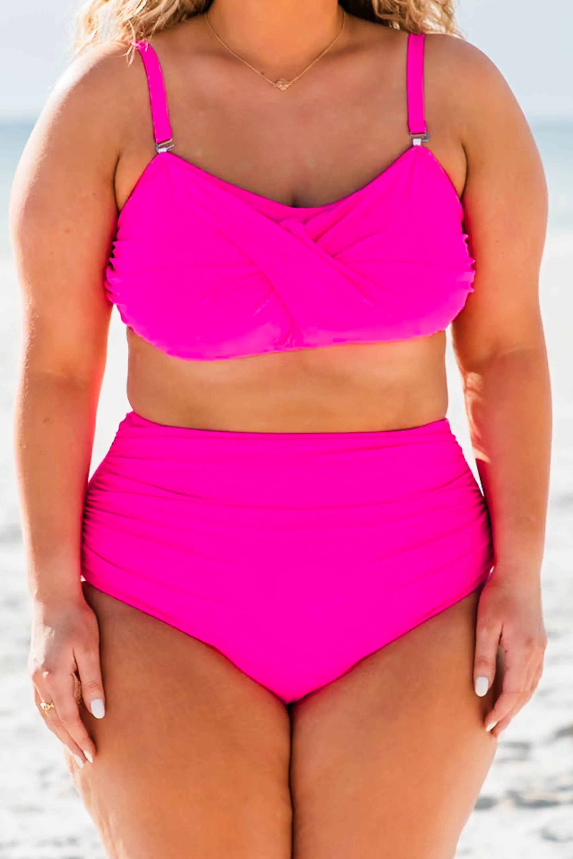Proceed Into Paradise Swim Bottom, Neon Pink - Giverhouse