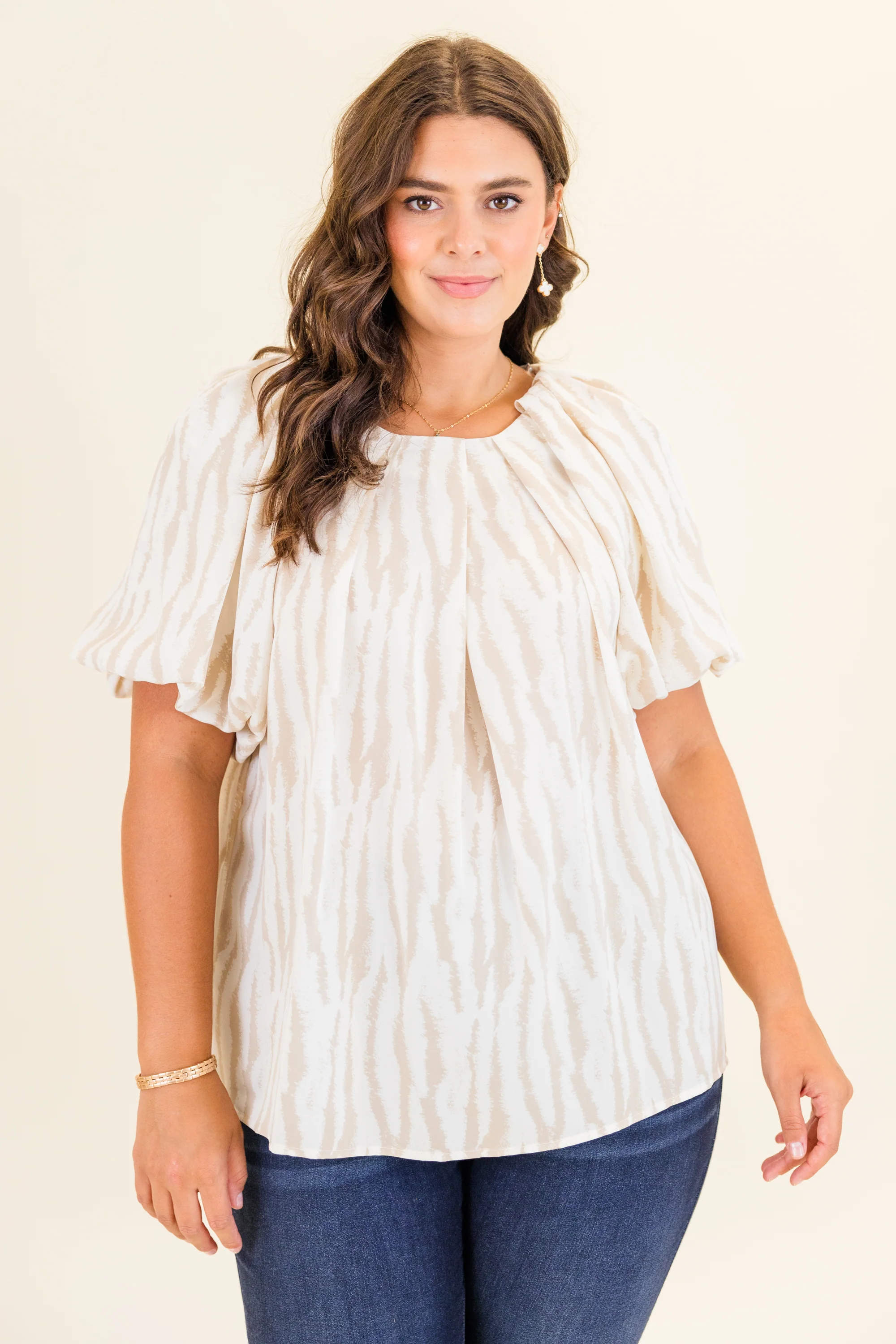 Misty Breeze Top, Taupe - Giverhouse