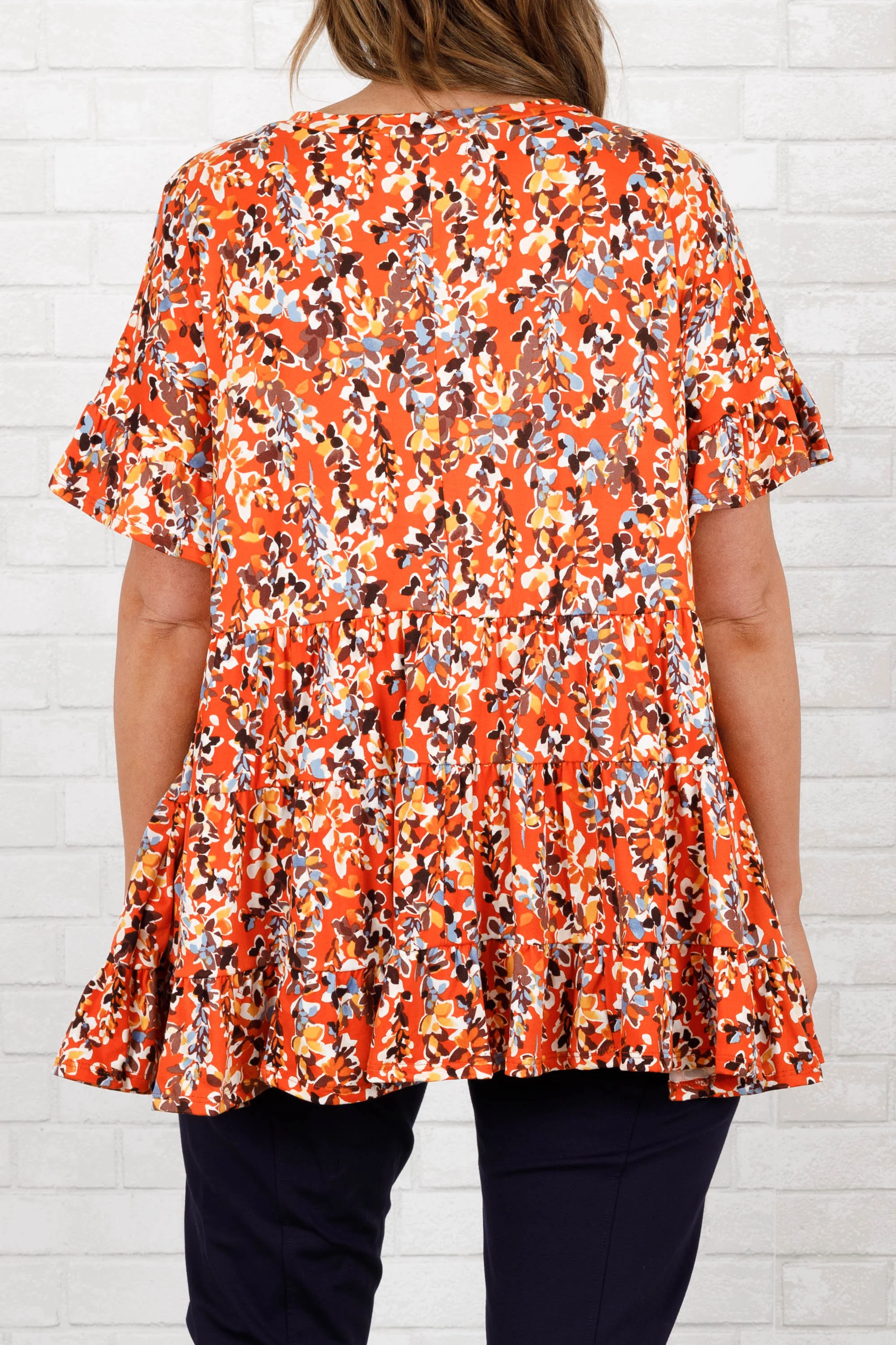 What A Day Top, Orange - Giverhouse