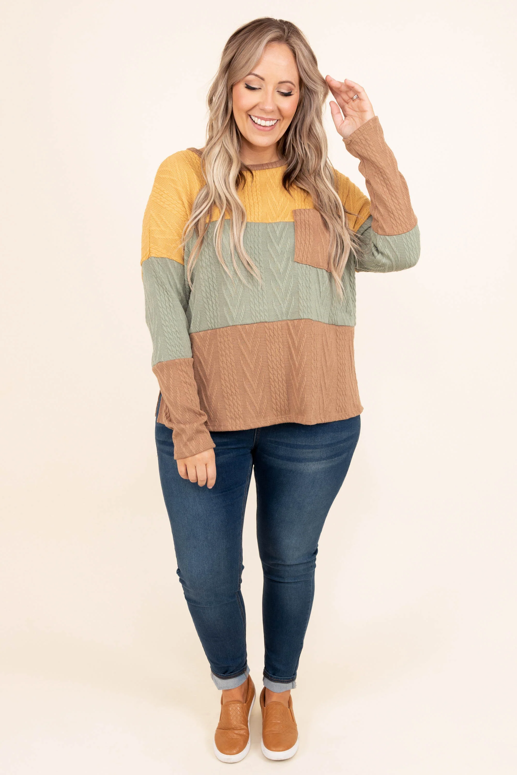 Someone To Believe In Sweater, Mustard - Giverhouse