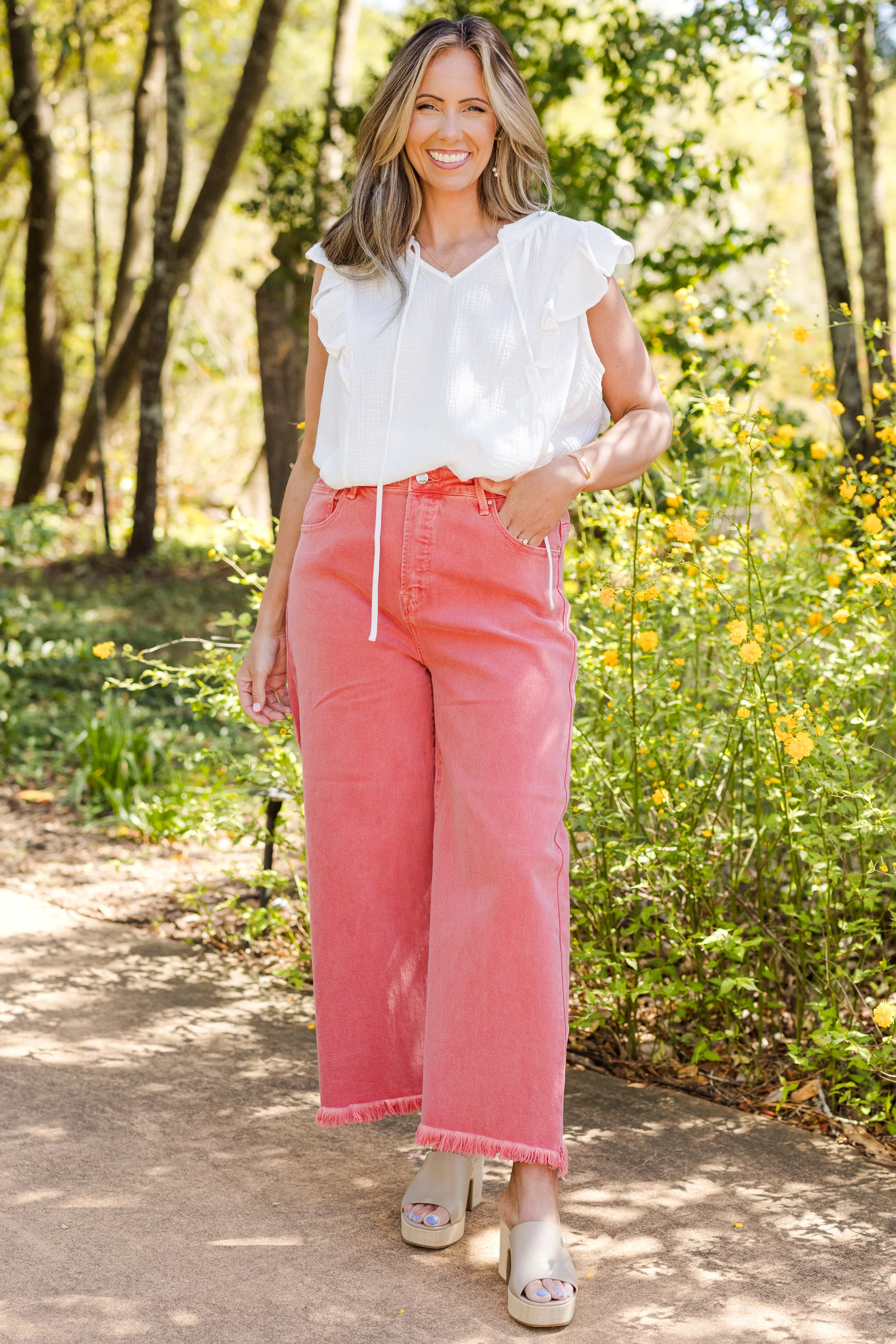 Peachy Keen Jeans, Peach Blossom - Giverhouse