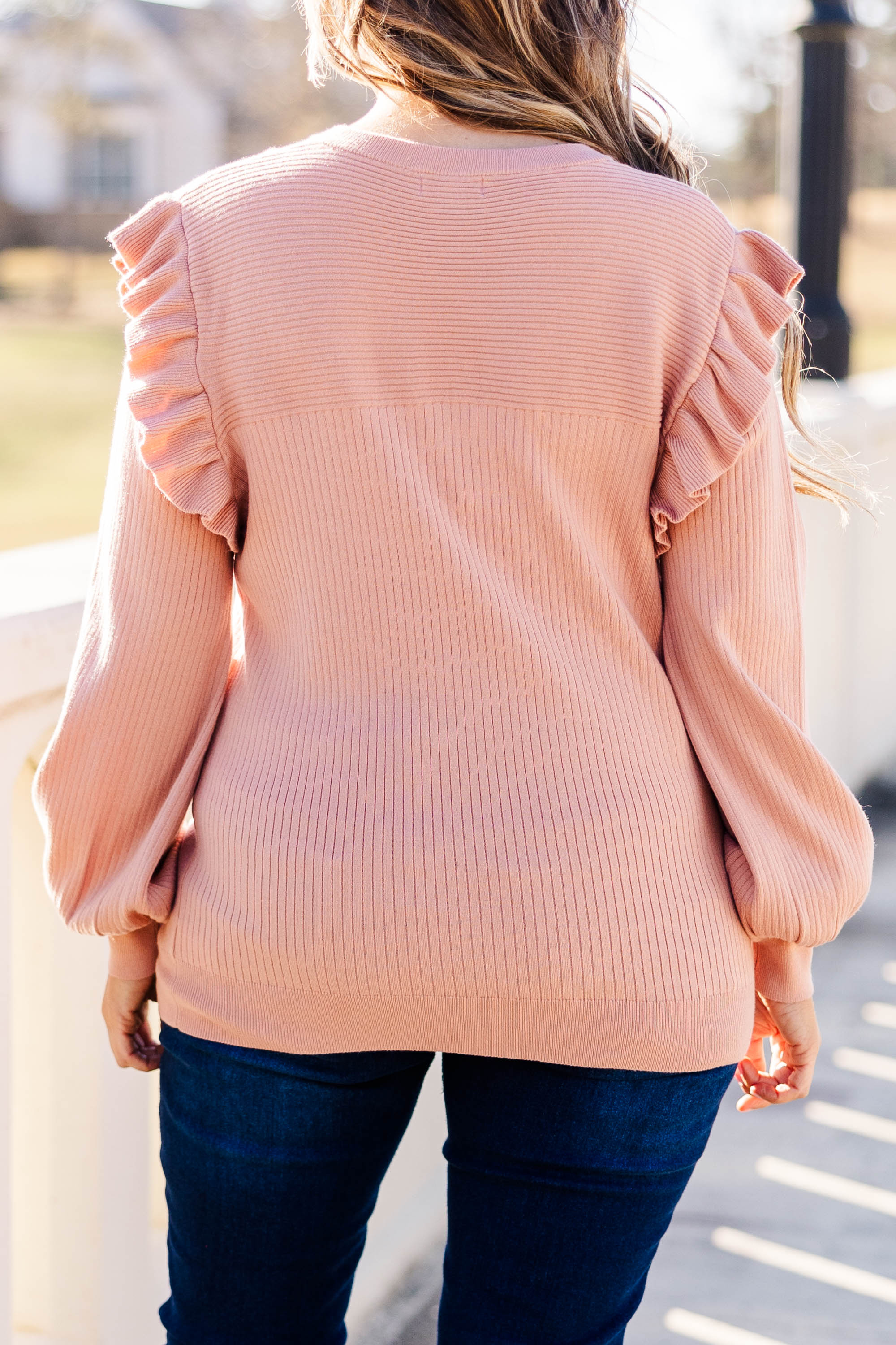Reach For Me Sweater, Peach - Giverhouse