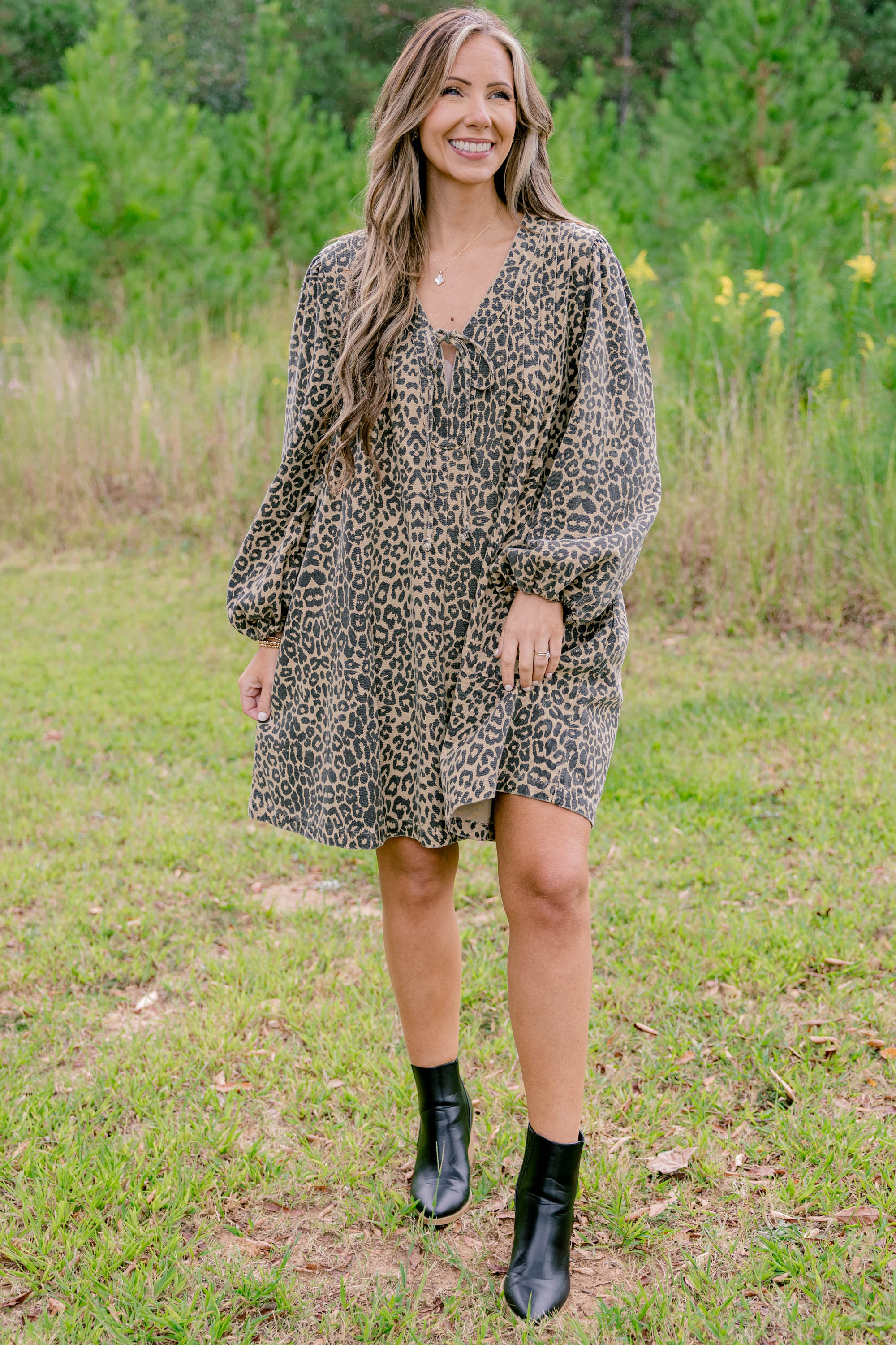 Daytime Fine Dress, Brown - Giverhouse