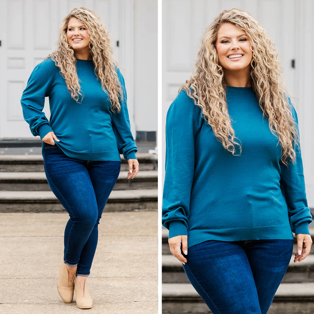 The Get Up And Go Top, Teal - Giverhouse