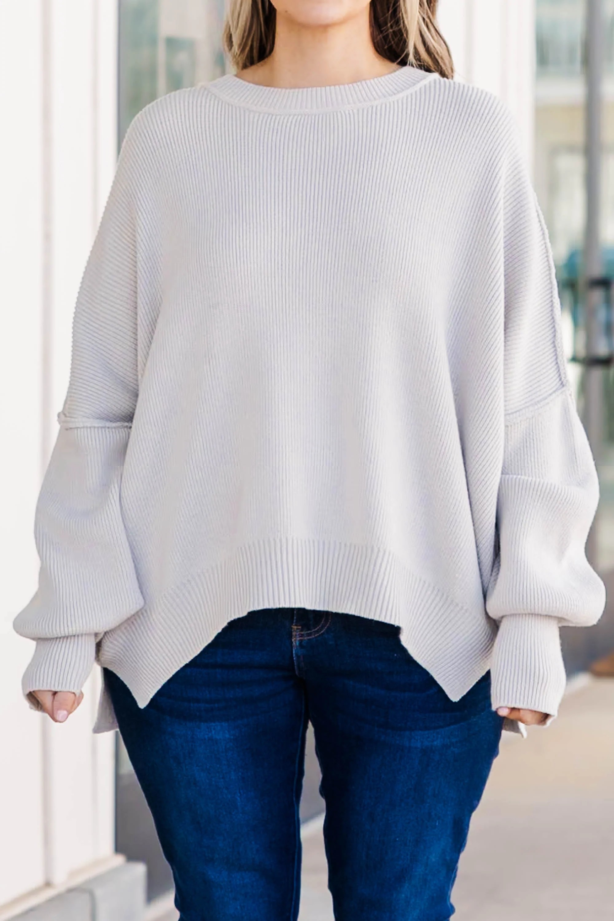 Magically Perfect Sweater, Light Grey - Giverhouse