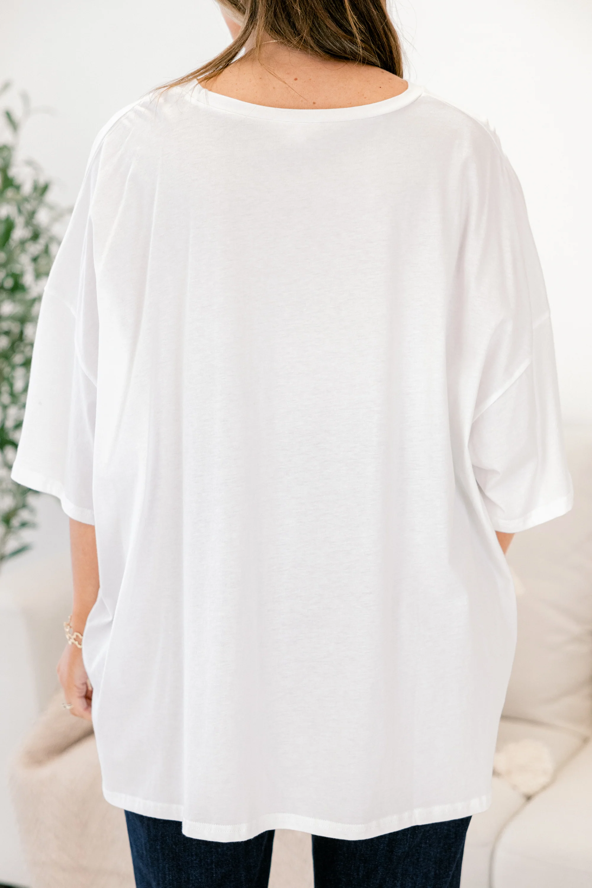 Winter Girl Imported Boyfriend Tee, White - Giverhouse