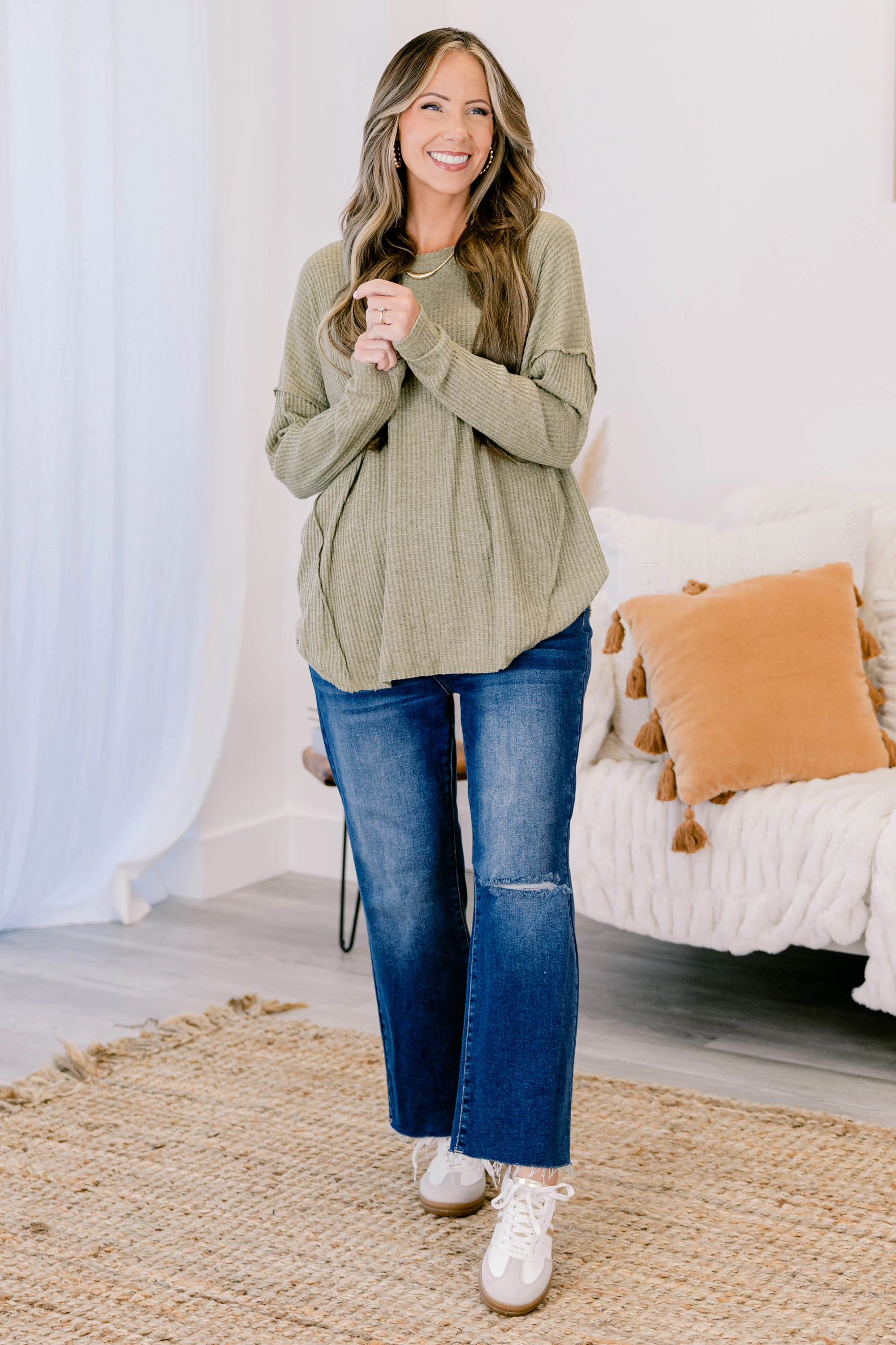 Can't Stop Love Top, Olive - Giverhouse