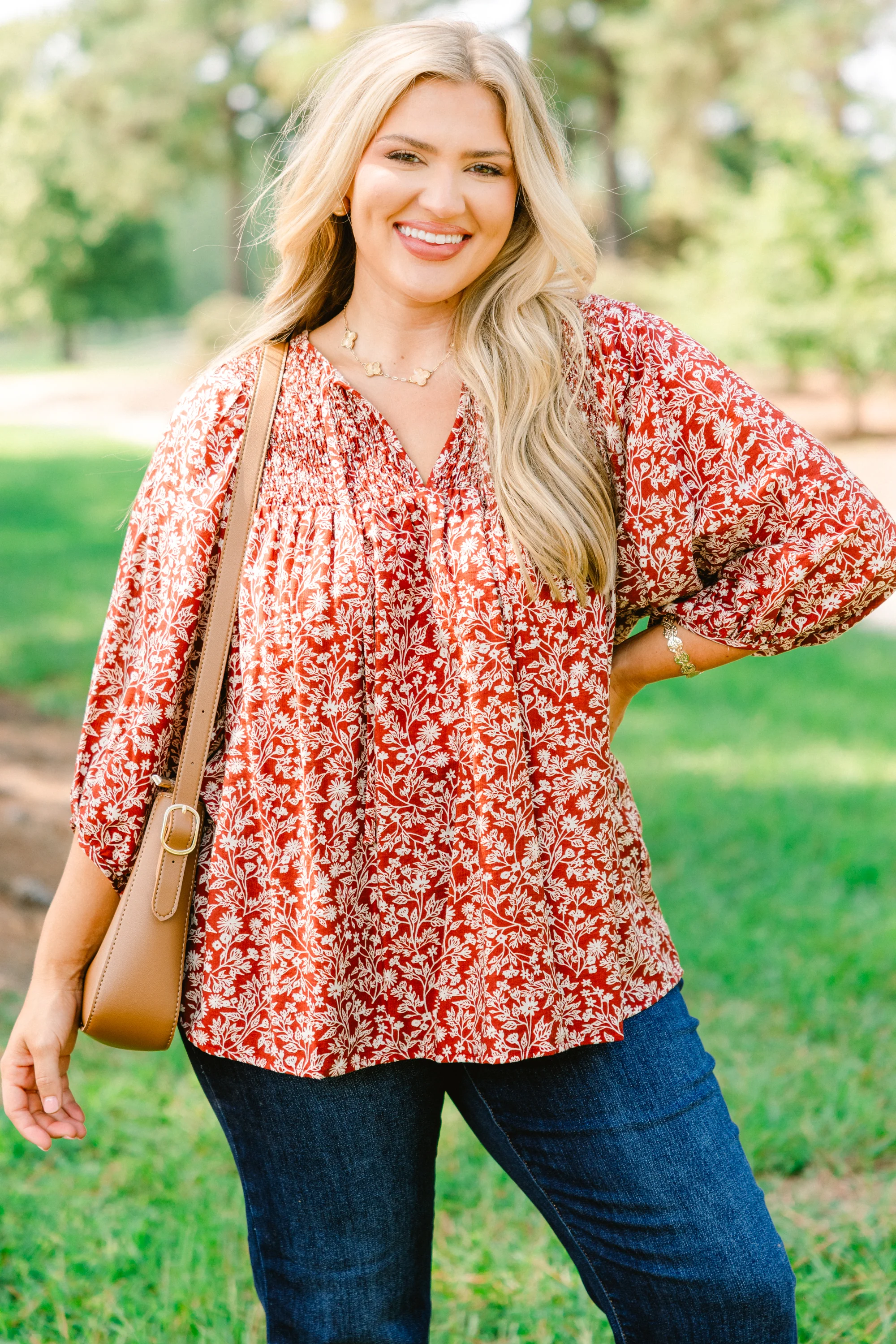 With The Flow Top, Red - Giverhouse