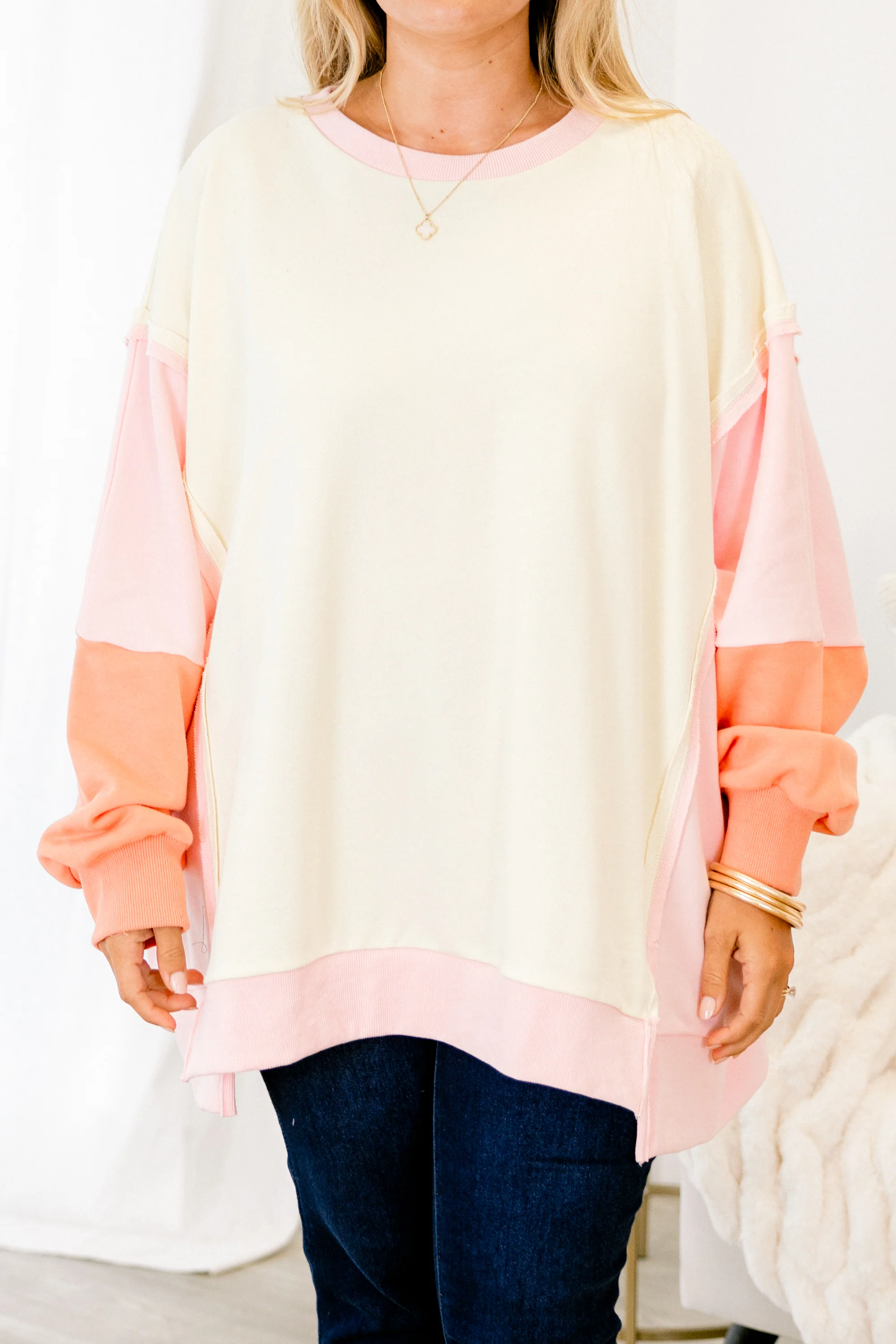 Rising To The Opportunity Pullover, Salmon - Giverhouse