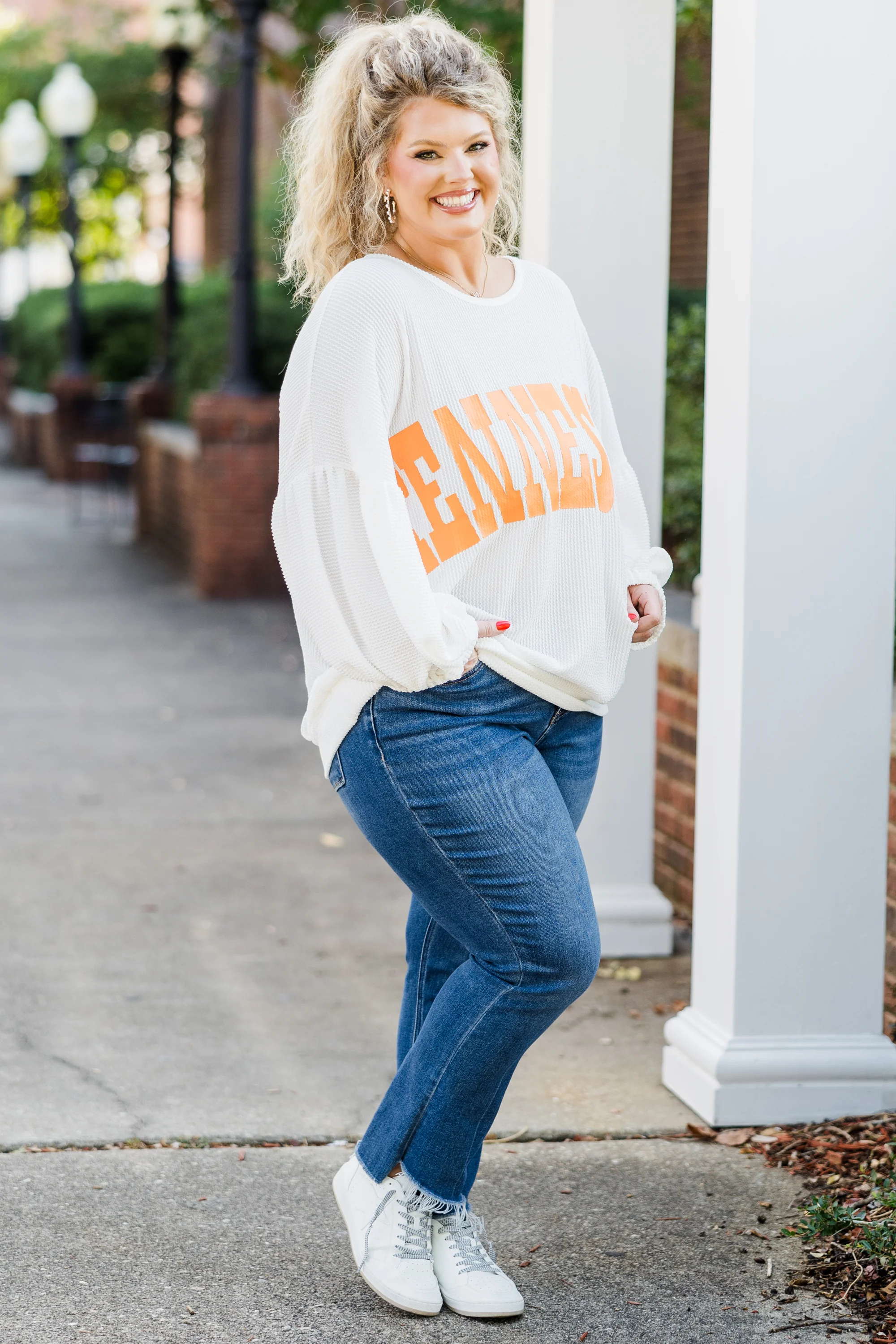 Volunteer Puff Top, Off-White - Giverhouse