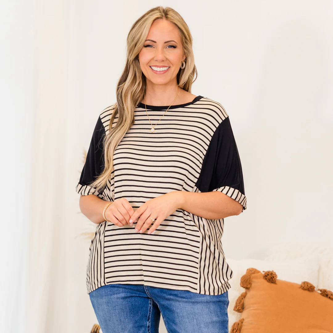 Heavy On My Mind Top, Black - Giverhouse