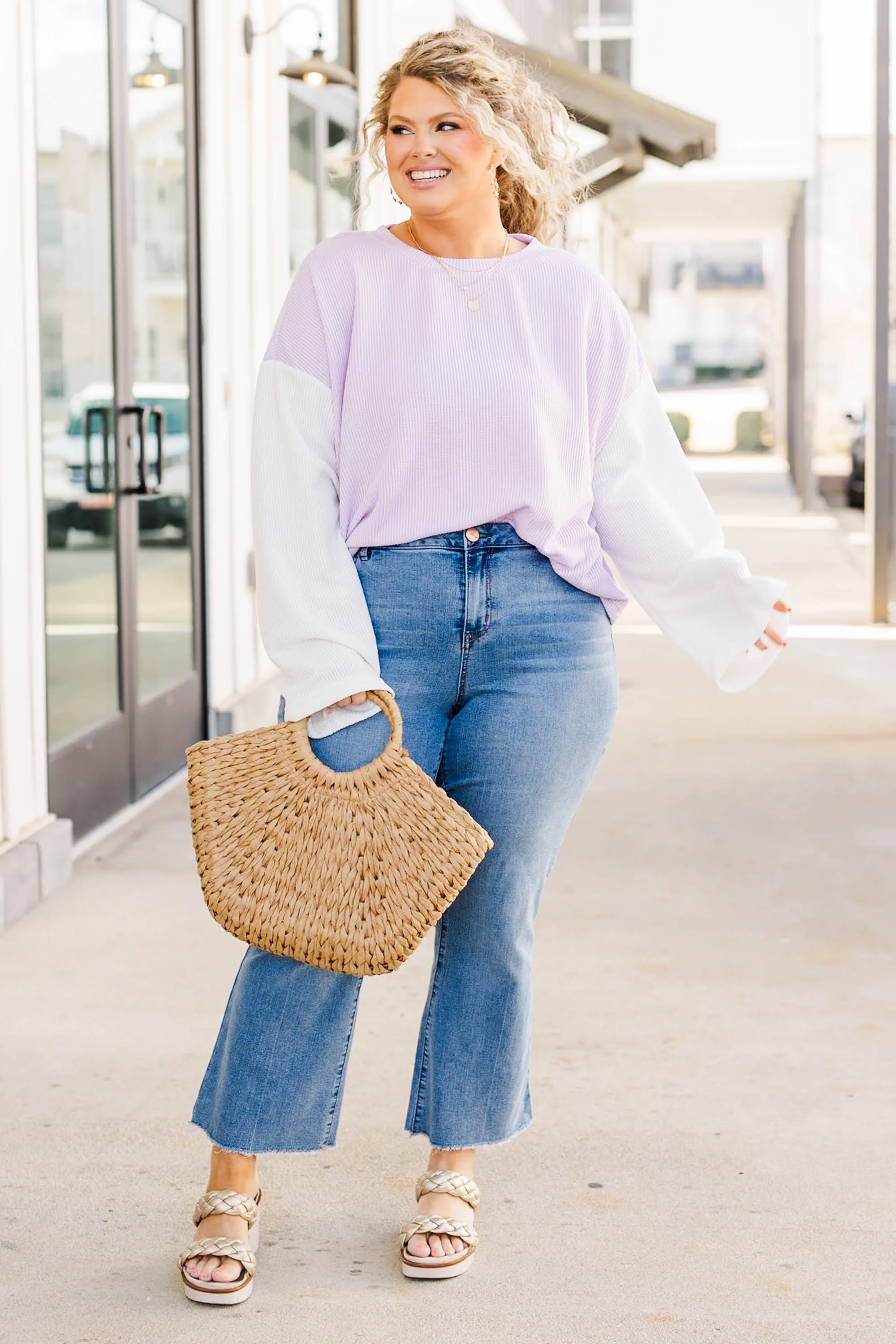 Keep Showing Up Top, Lavender-Pink - Giverhouse