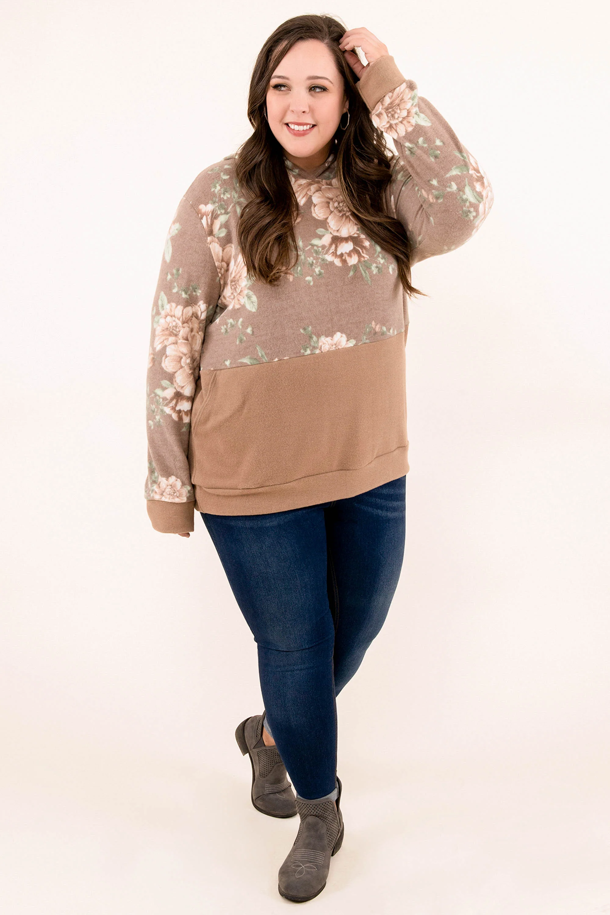 Rained In Hoodie, Brown - Giverhouse