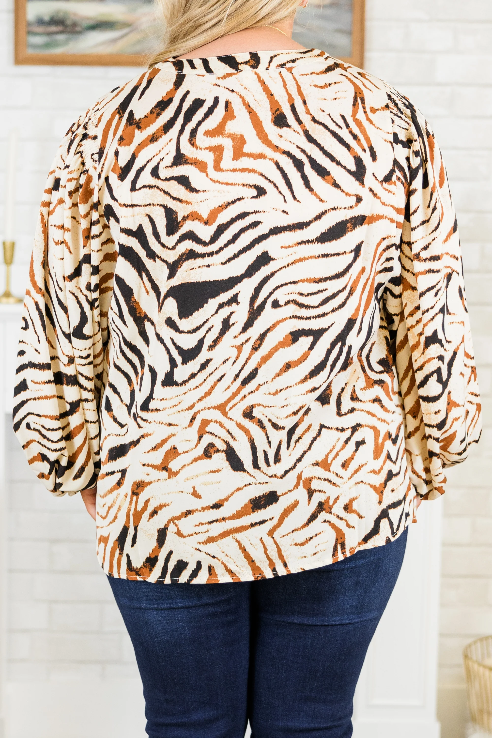 Chic And Cute Blouse, Toffee - Giverhouse