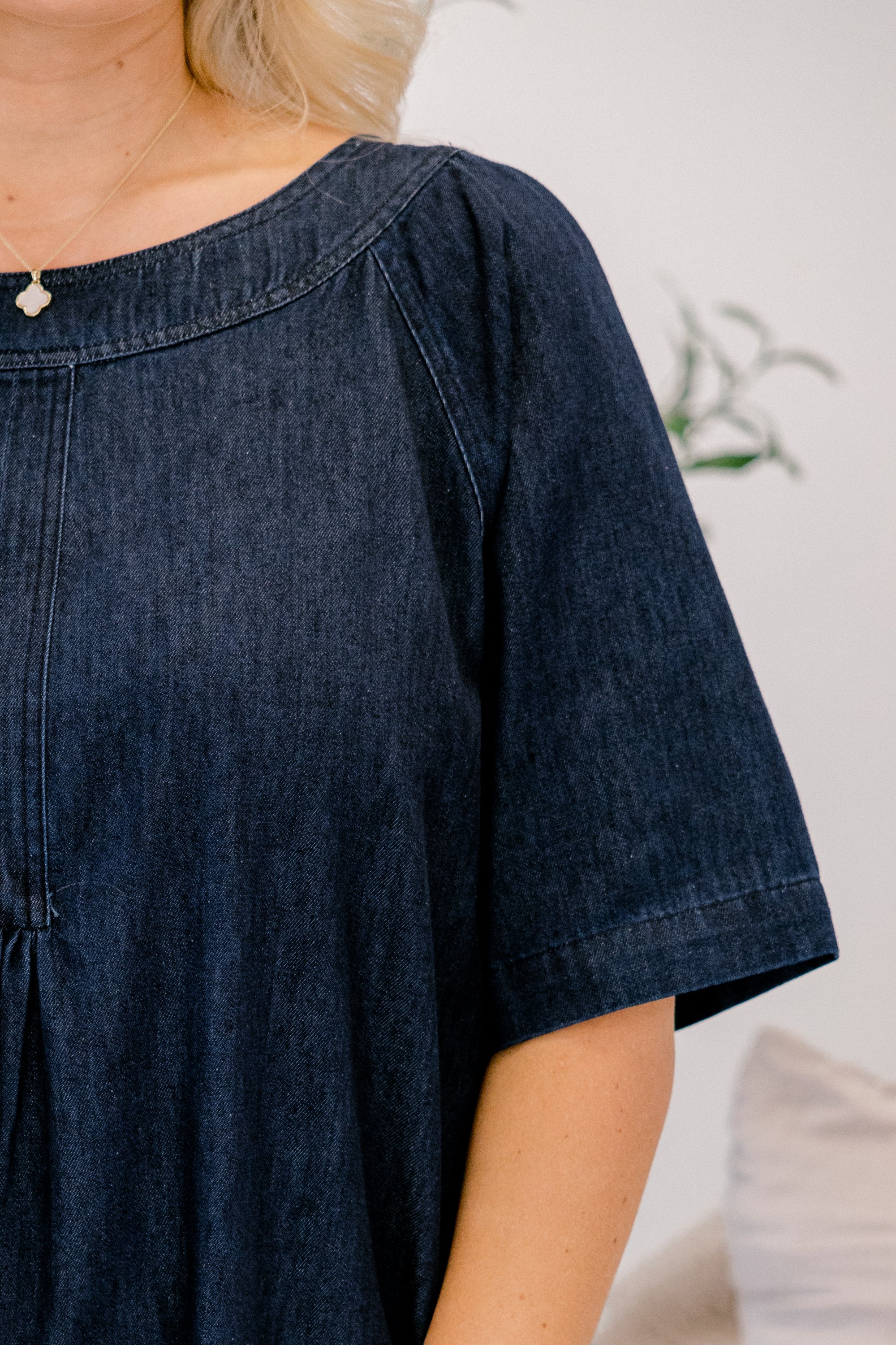 Keep Talking Dress, Dark Denim - Giverhouse