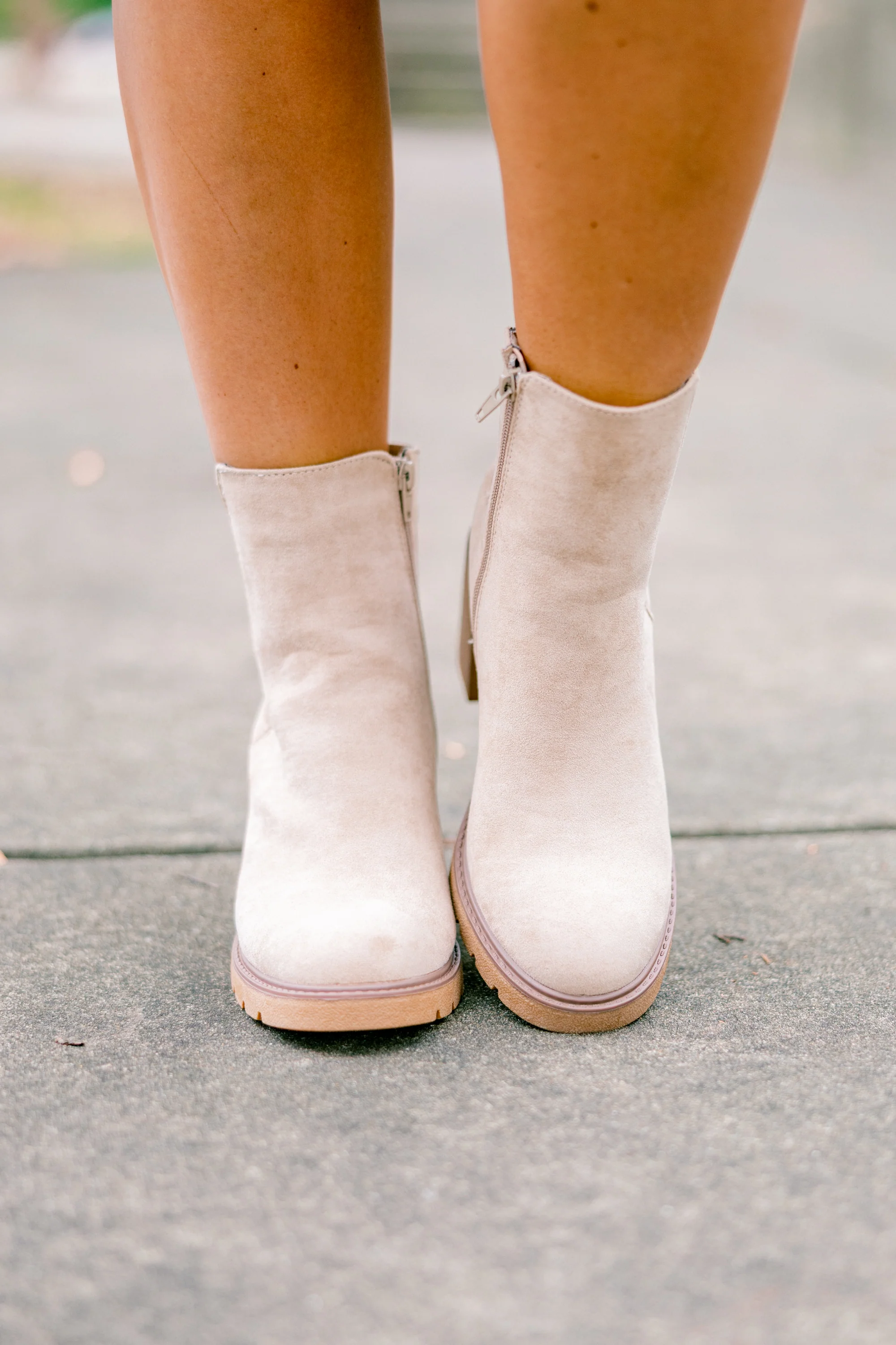 Keep 'Em Close Booties, Sand - Giverhouse