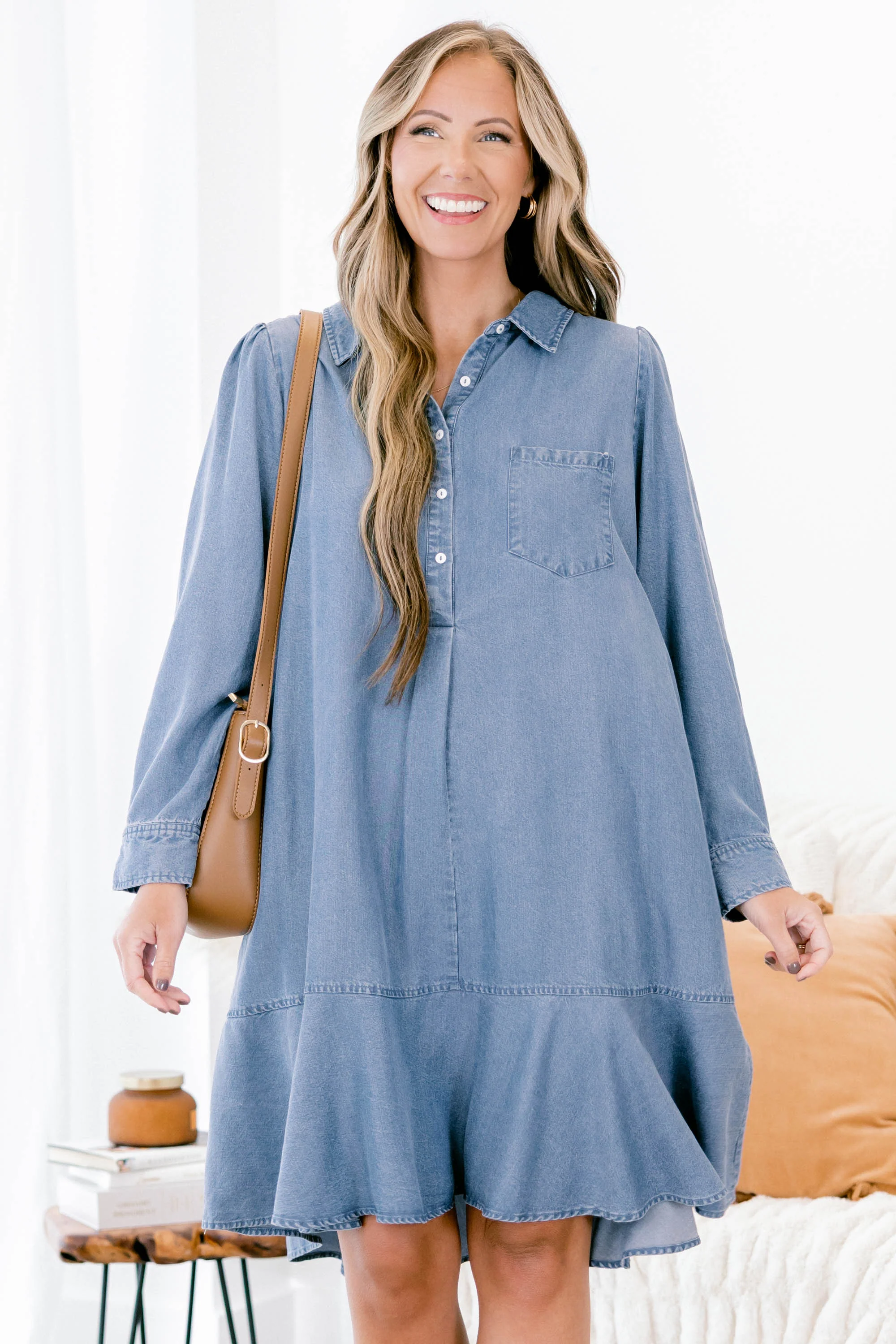 Days Like Today Dress, Denim Blue - Giverhouse