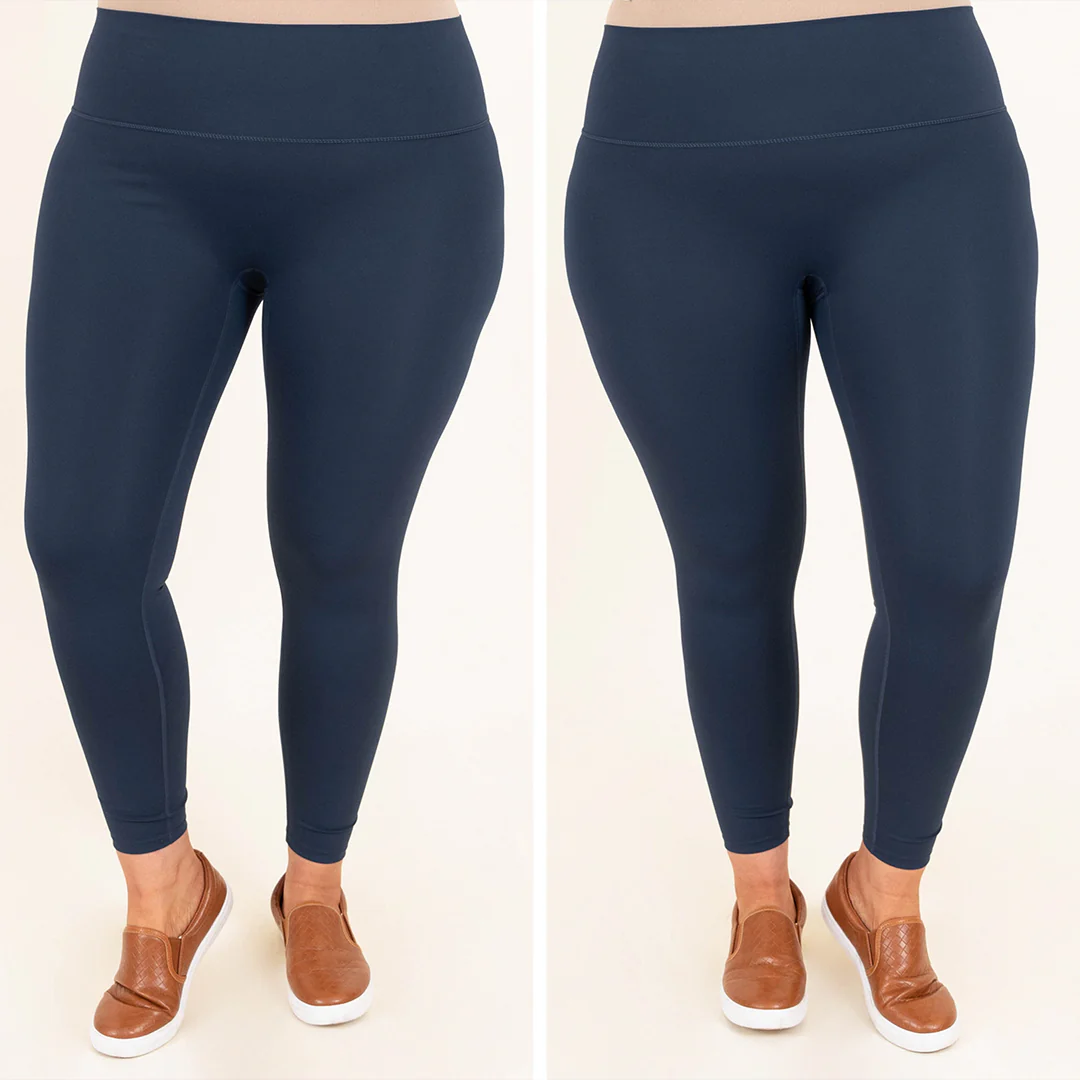 No Need To Be Upset Leggings, Navy - Giverhouse