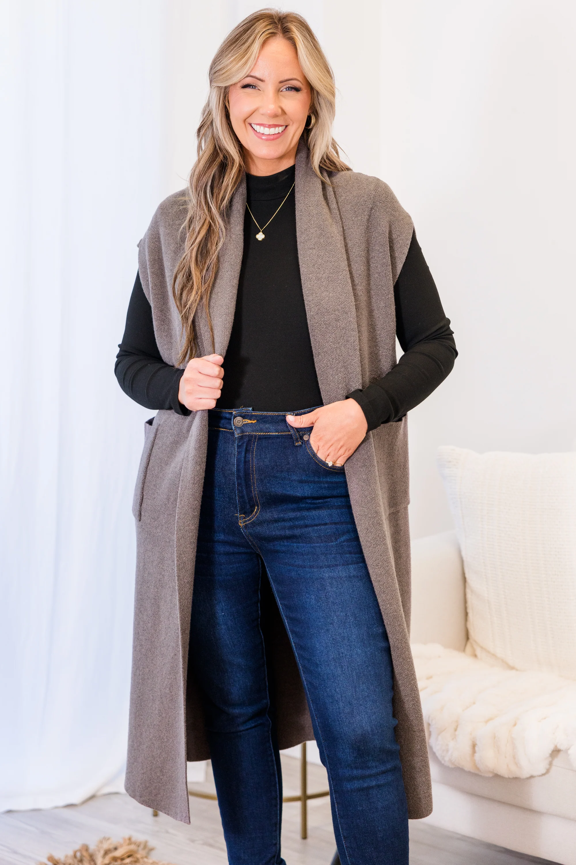 She's So Cute Cardigan, Grey - Giverhouse