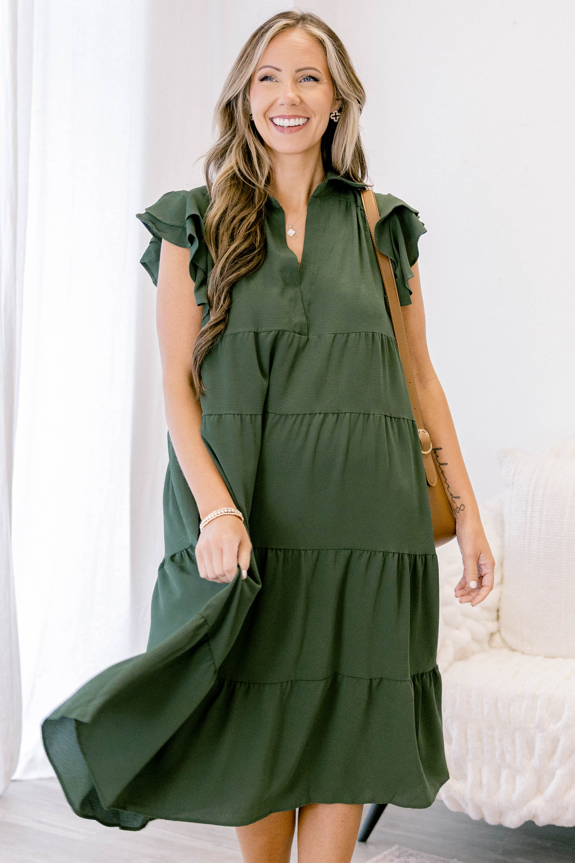 Play Time Dress, Olive - Giverhouse