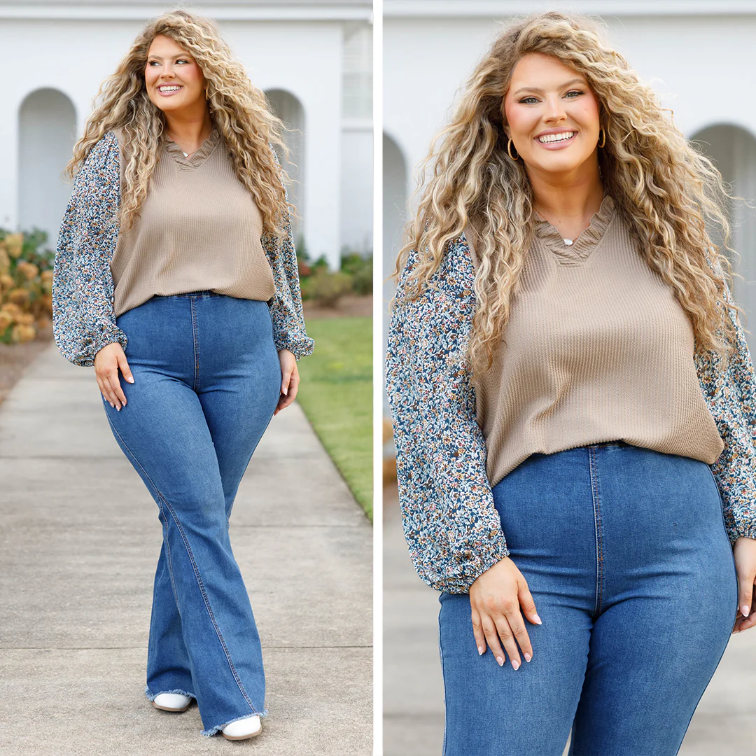 You Reap What You Sow Top, Taupe - Giverhouse