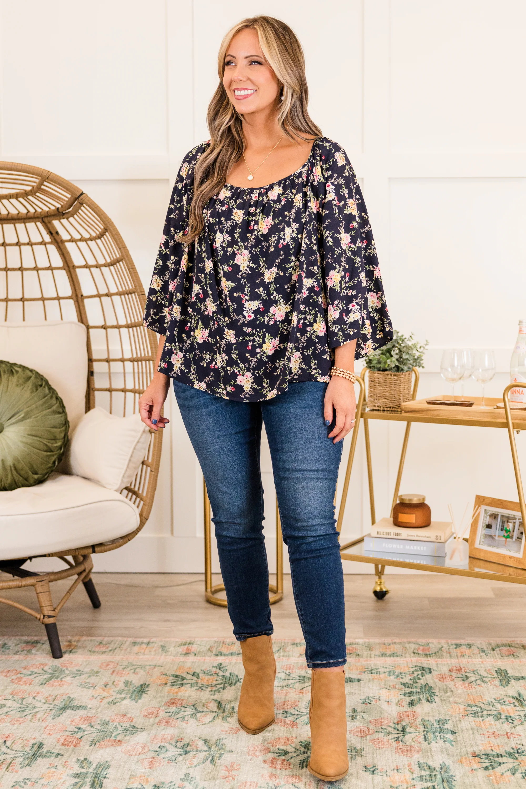 Our Time Is Magic Top, Black - Giverhouse