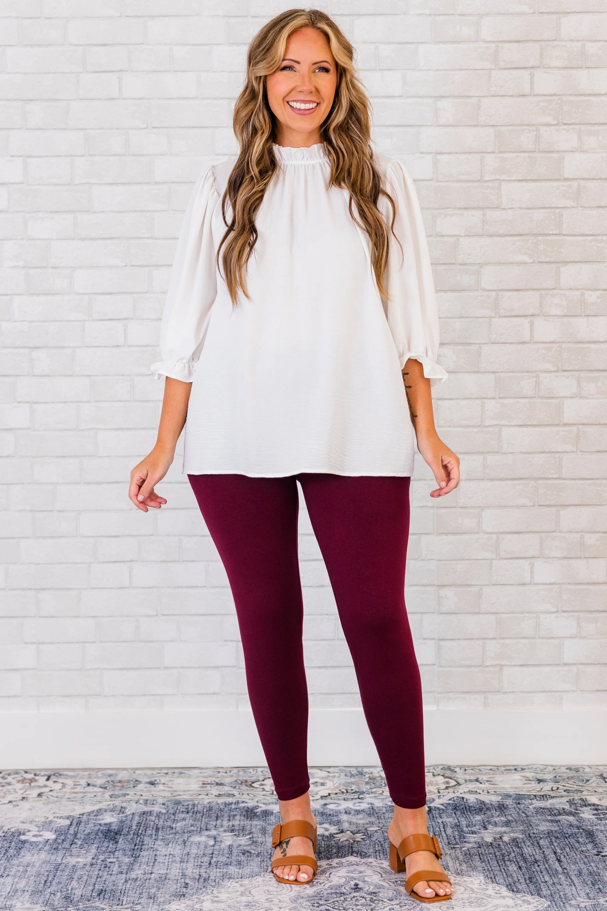 To Be True Leggings, Dark Plum - Giverhouse