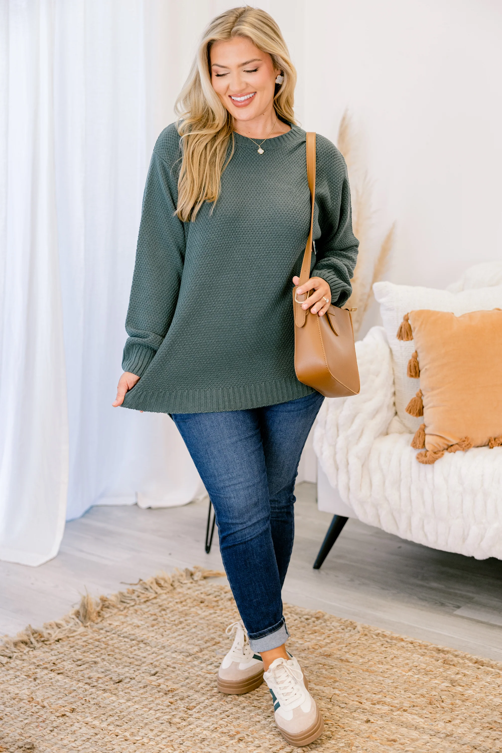 Fully Committed Sweater, Ash Jade - Giverhouse