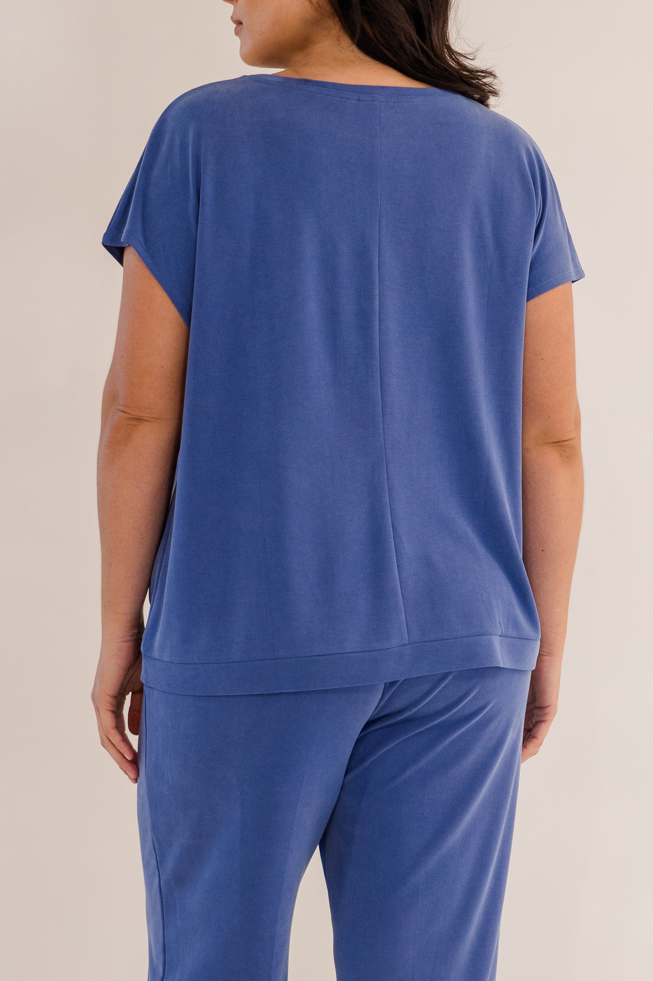 Sue	Drape Front Top, Ombre Blue - Giverhouse