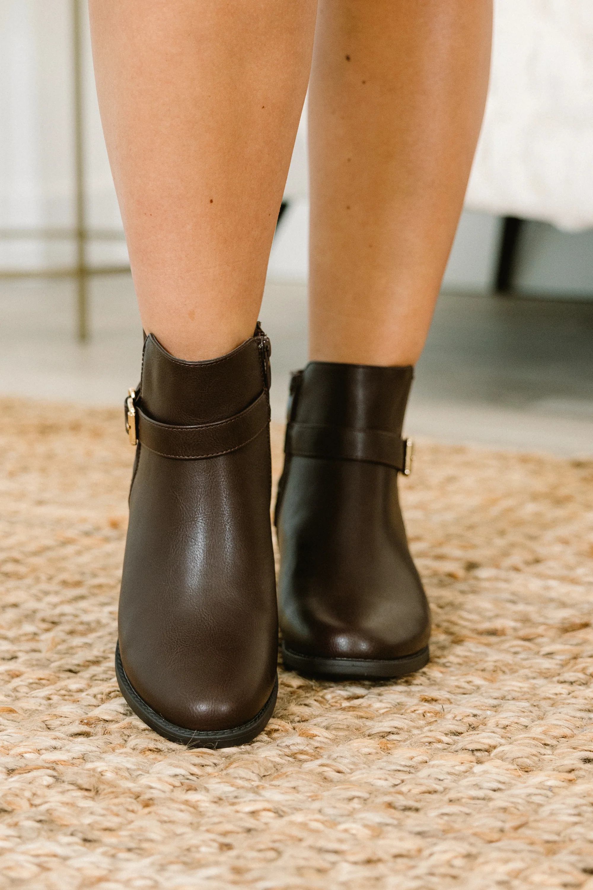 Stride In Style Booties, Brown - Giverhouse