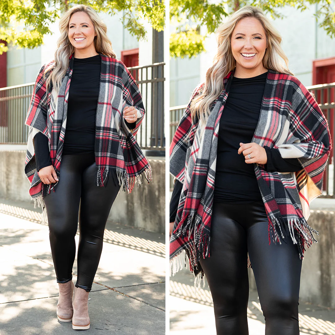 The Overlook Poncho, Red - Giverhouse