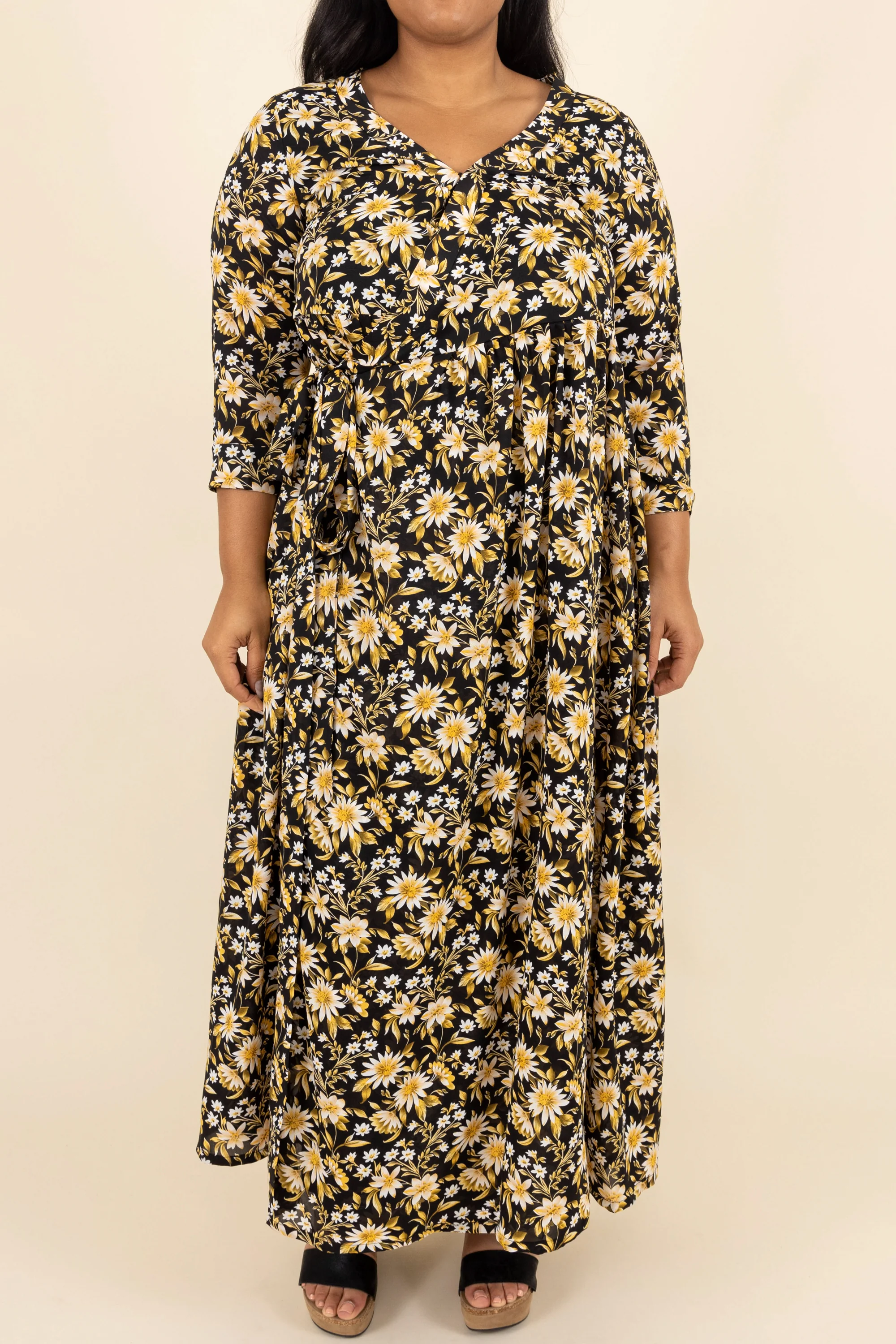 Jump With Me Dress, Black-Yellow - Giverhouse