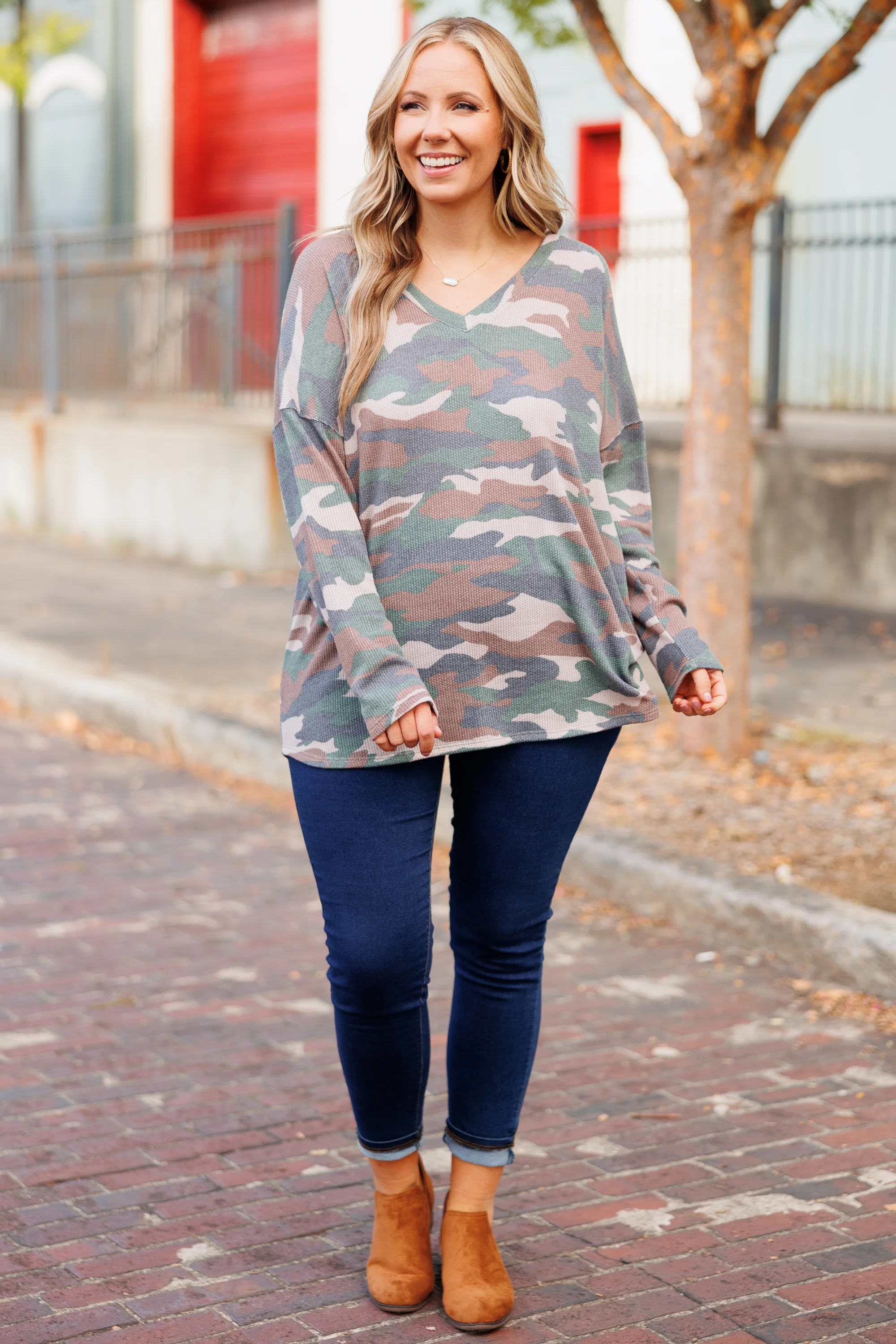 Trying To Blend In Top, Army Green - Giverhouse