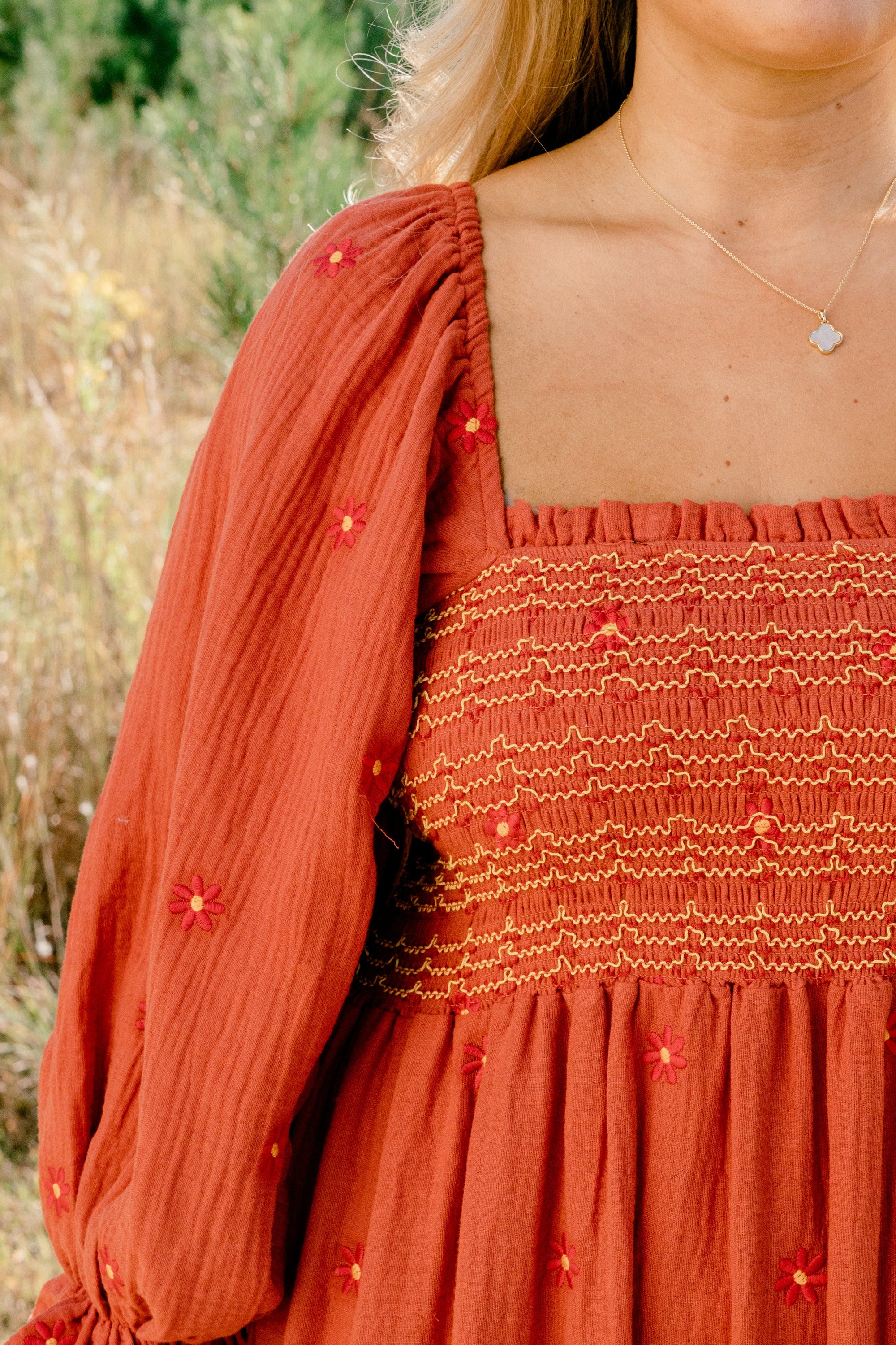 Wildflower Wonder Dress, Rust - Giverhouse