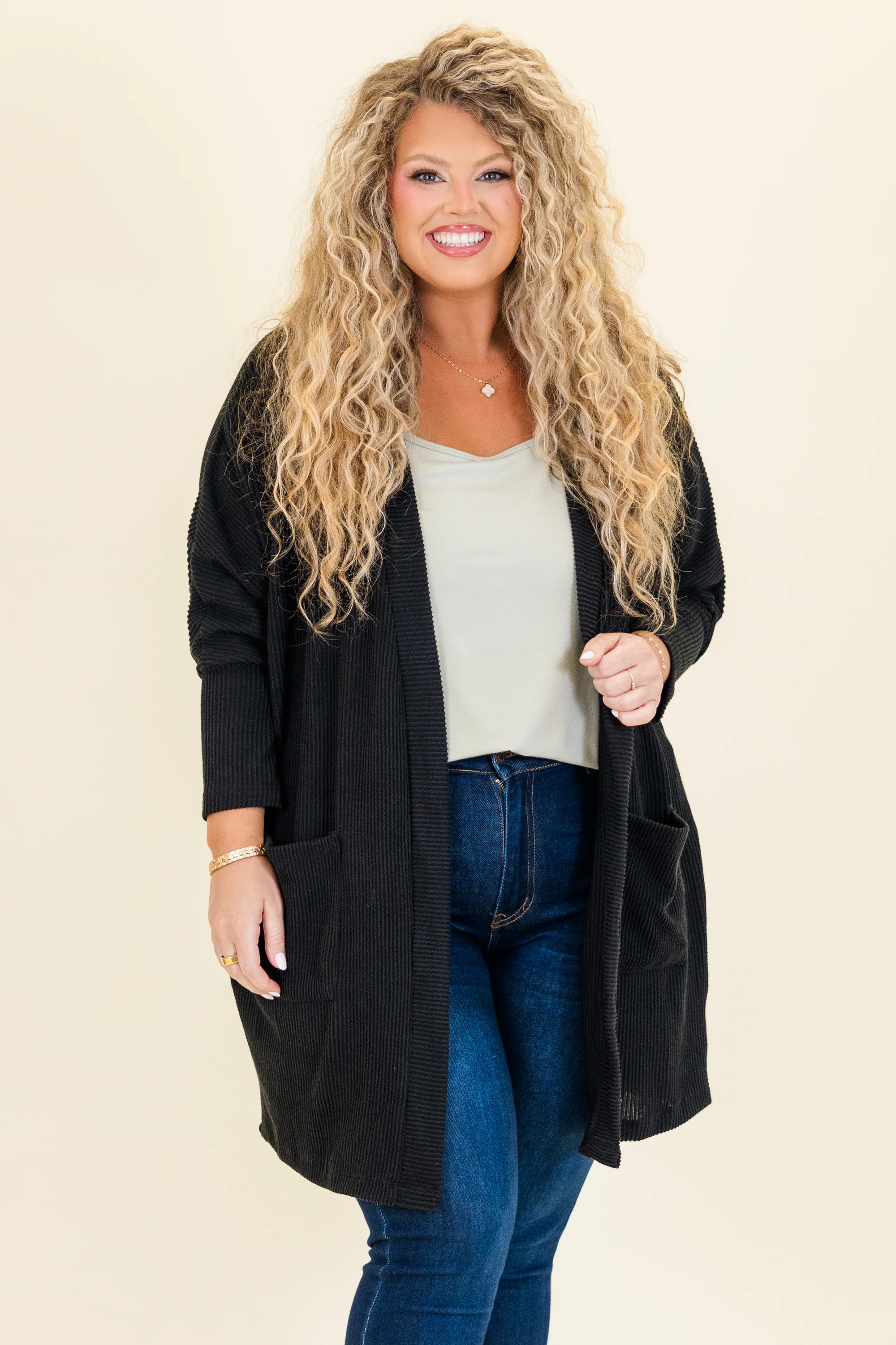 In My Cozy Era Cardigan, Black - Giverhouse