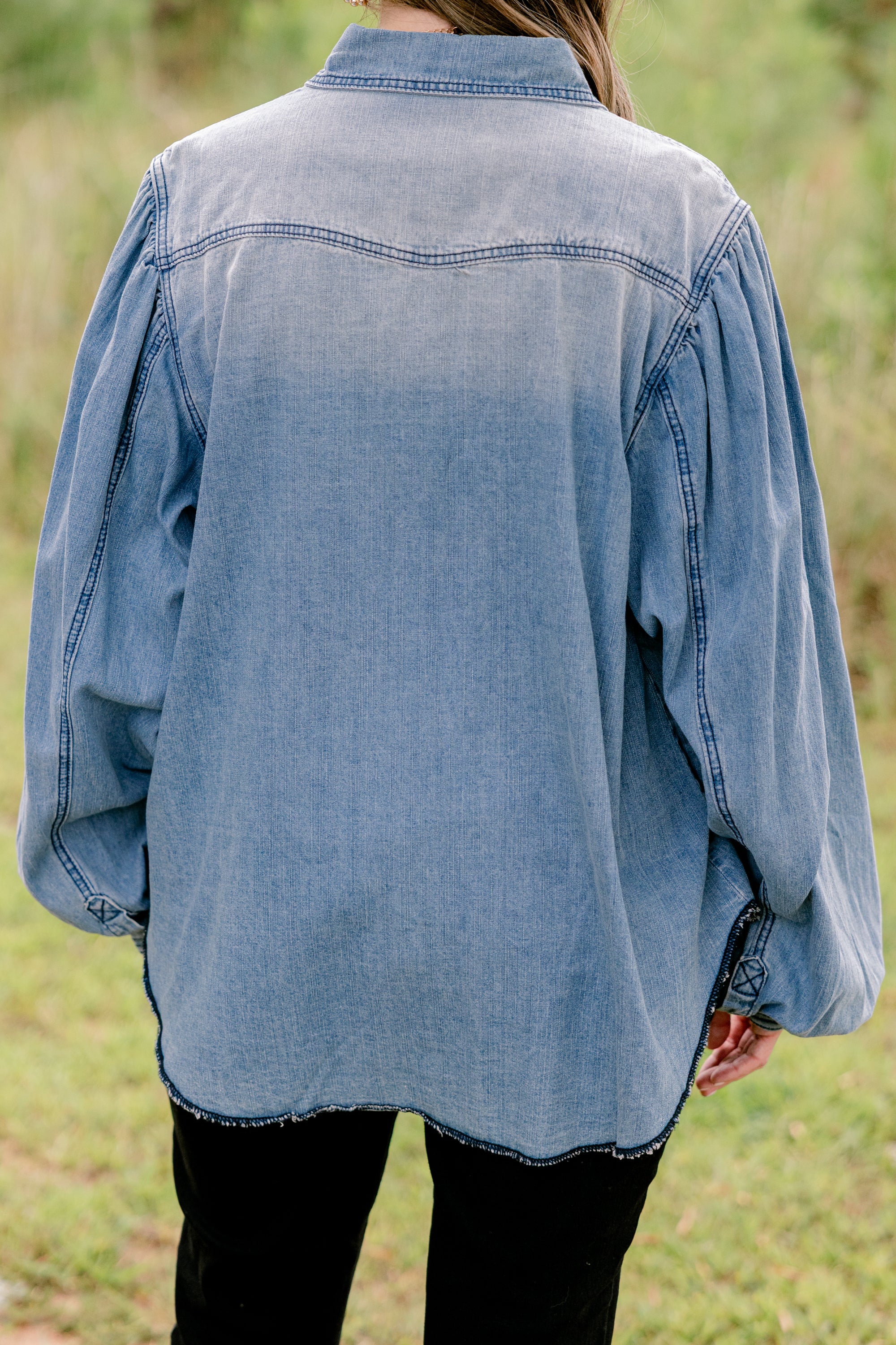 Love The West Top, Denim - Giverhouse