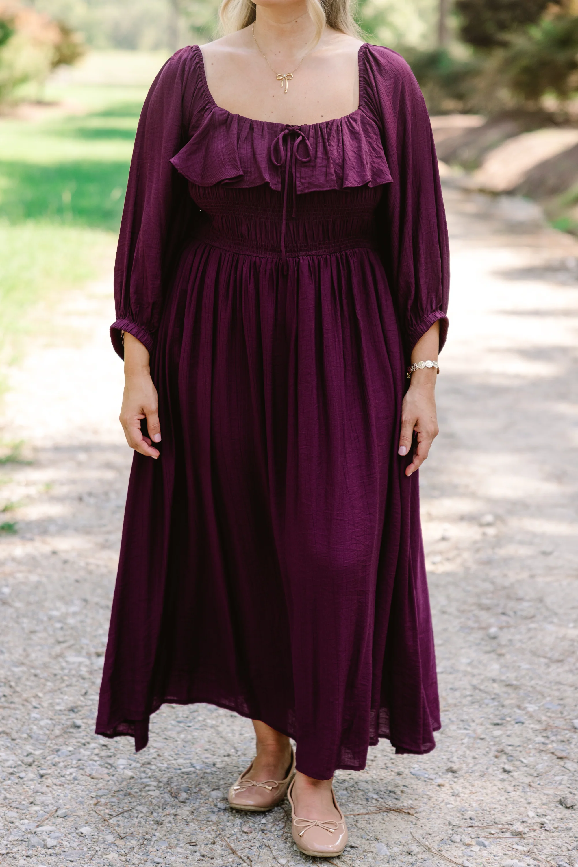 Grace Filled Dress, Plum - Giverhouse