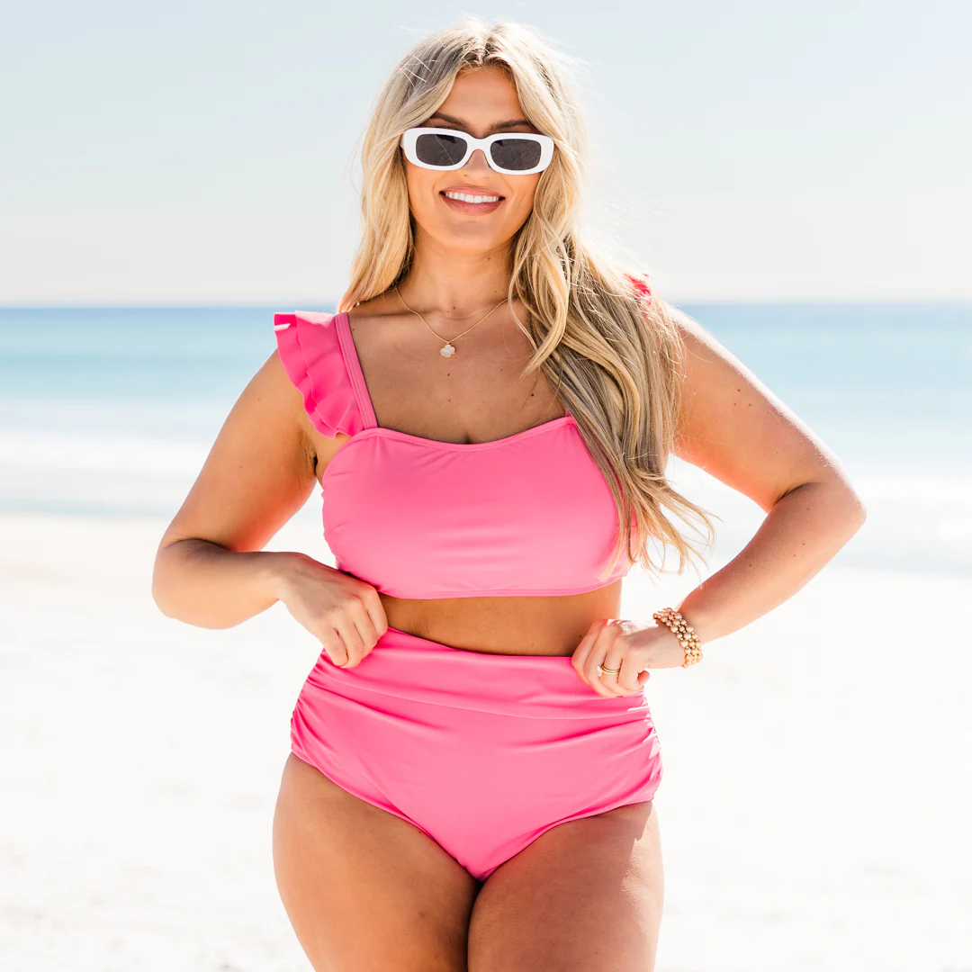 Beach Trip Swim Top, Candy Pink - Giverhouse