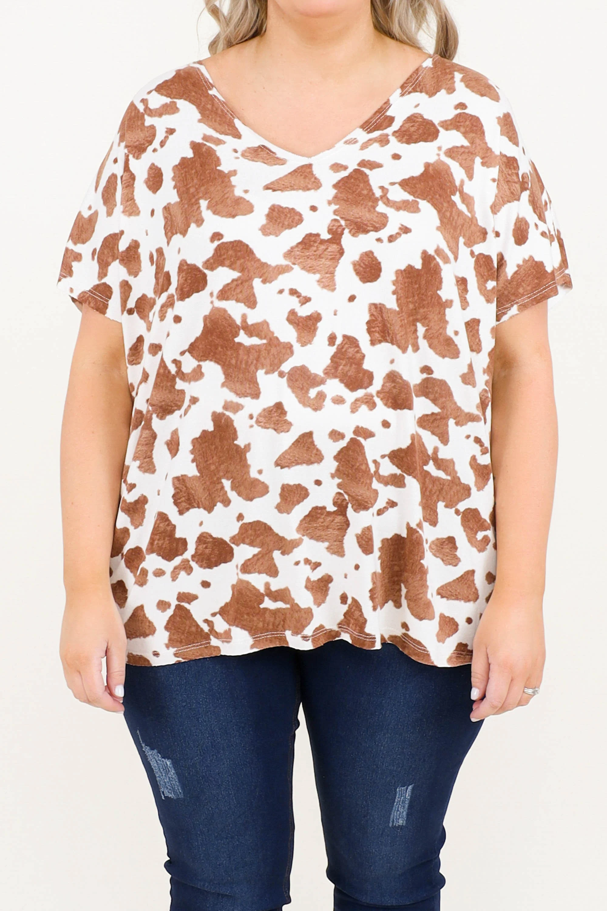 South Of The Border Top, Mocha - Giverhouse