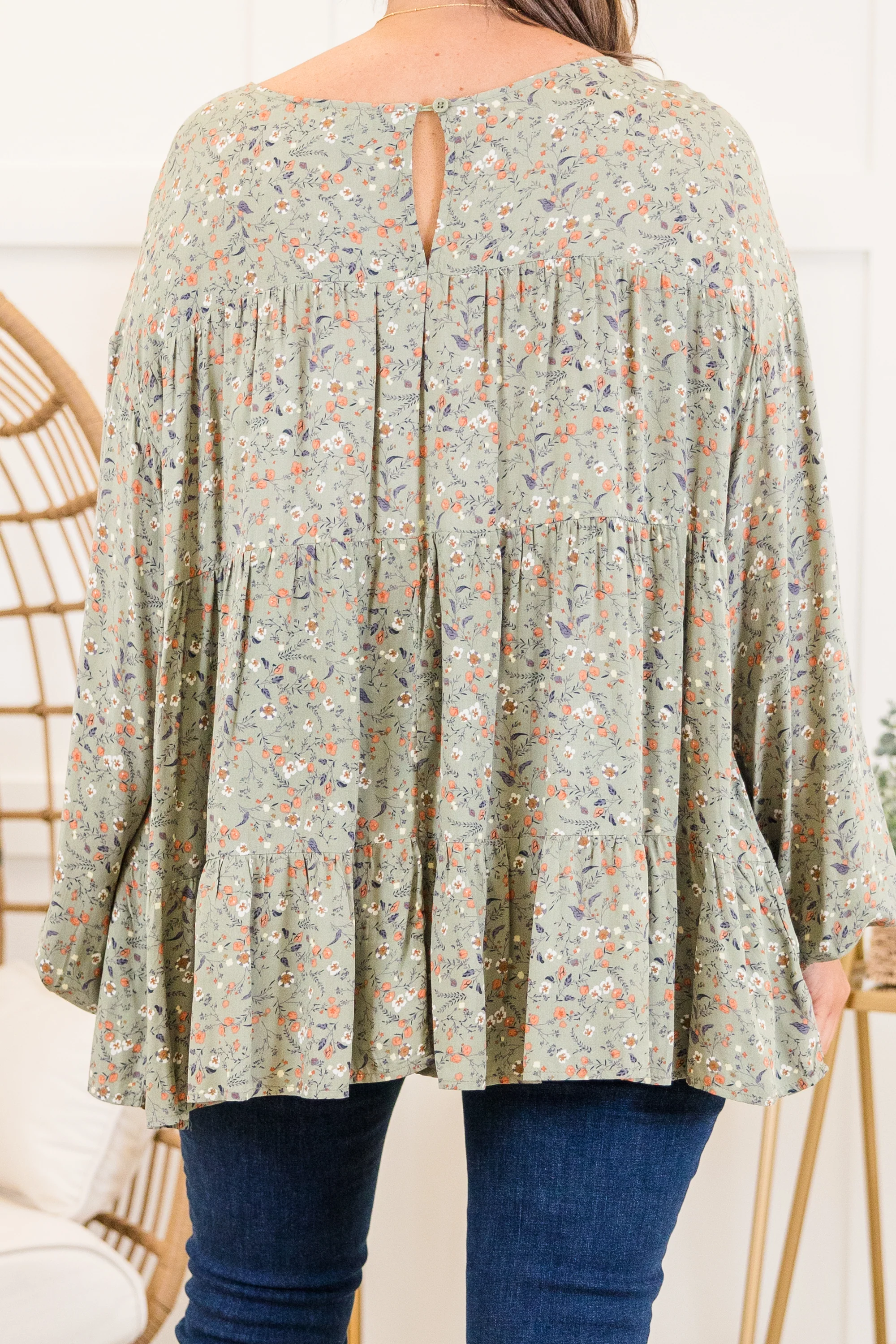 Anytime Now Top, Olive - Giverhouse